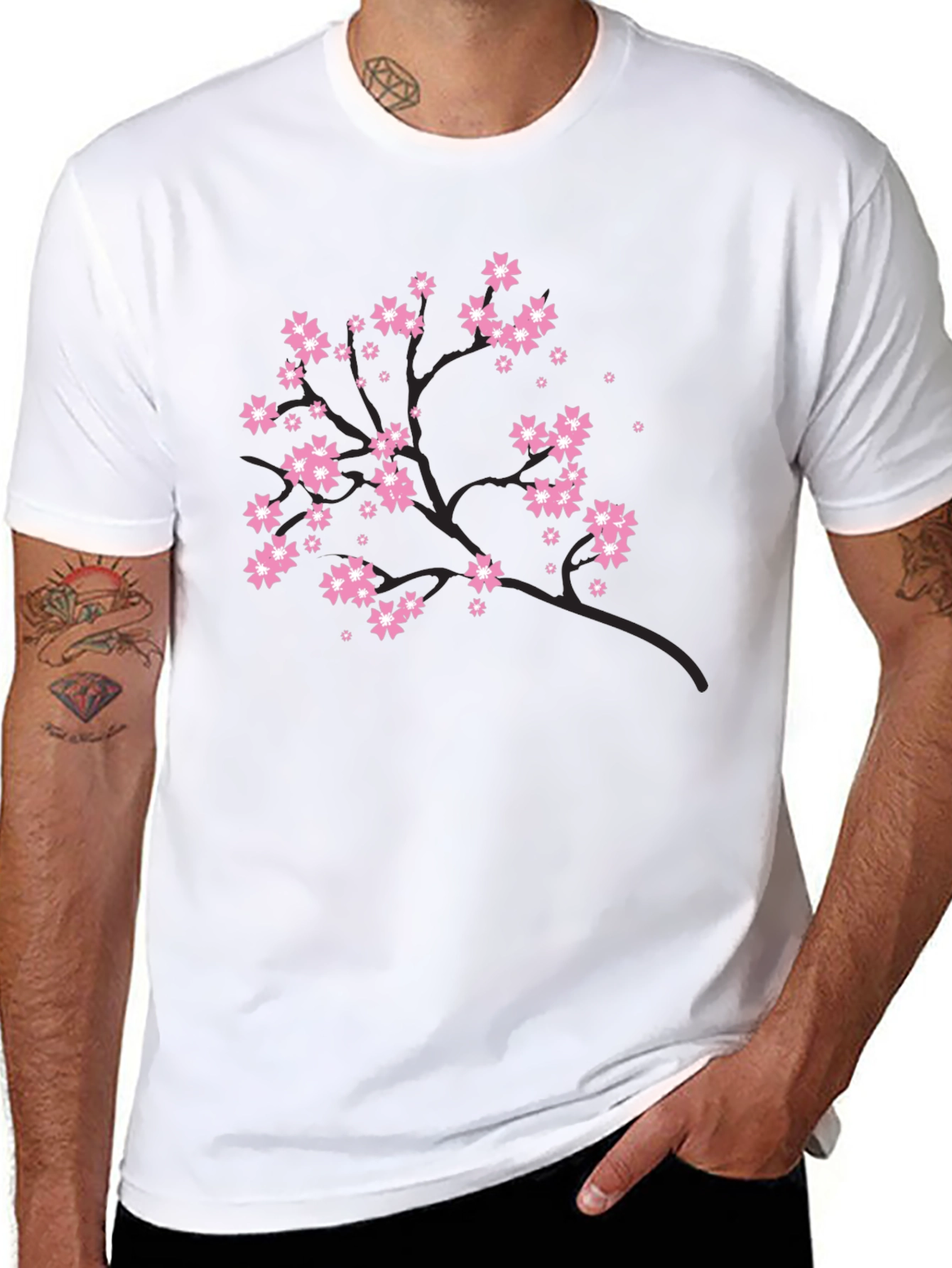 Black Blossom Tree Graphic Tee - Black view 8