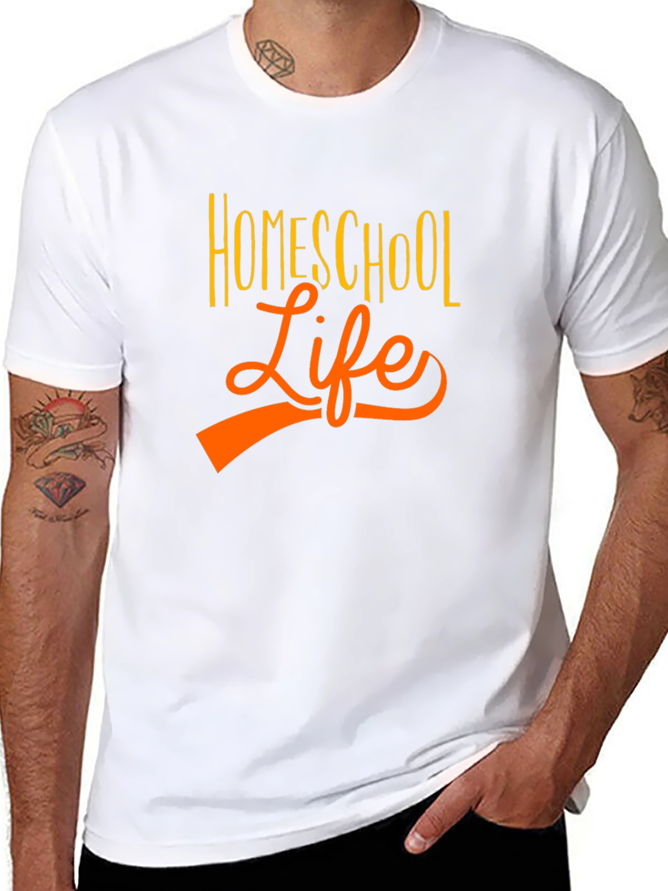 Black Homeschool Life T-Shirt - Black Casual Tee view 8