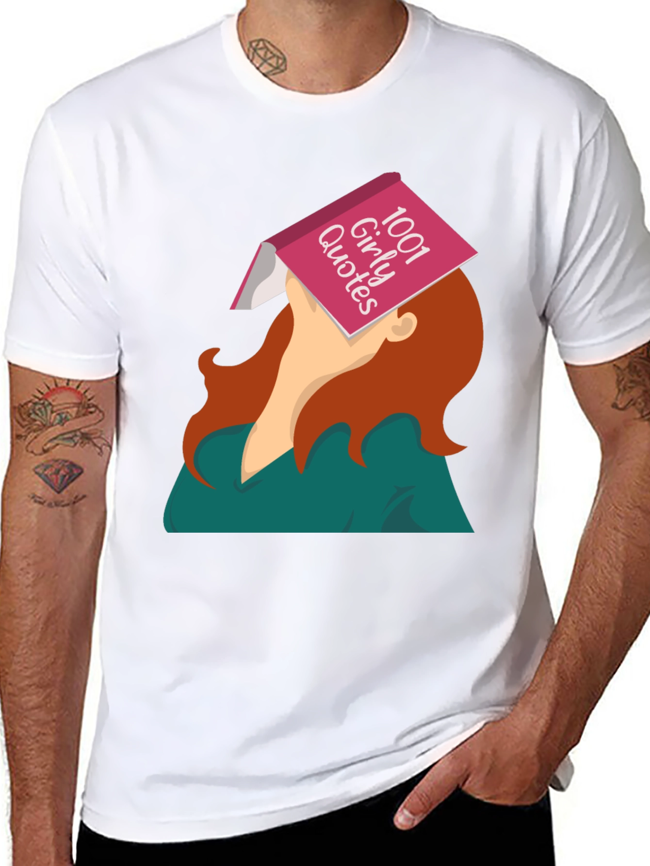 Black 1001 Girly Quotes Graphic Tee - Unisex view 8