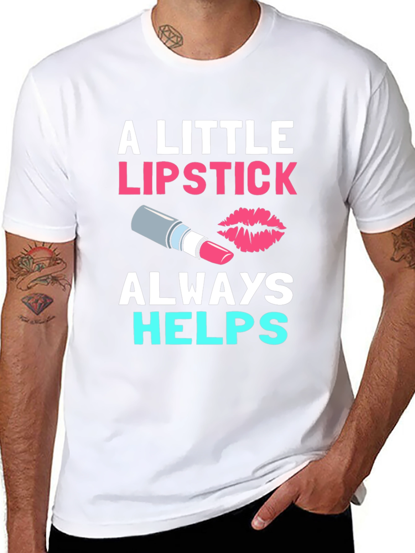 Black Lipstick Helps T-Shirt - Makeup Lover's Tee view 8