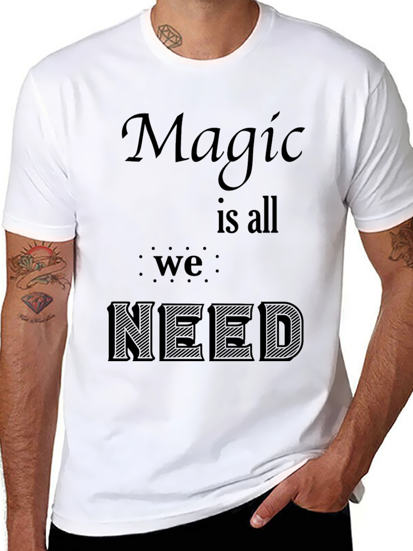 Black Magic is All We Need - Graphic Black T-Shirt view 8