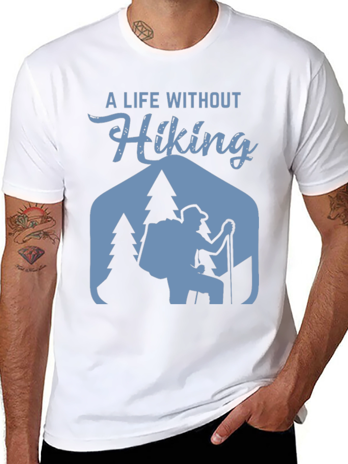 Black Hiking Life T-Shirt - Outdoor Adventure Tee view 8