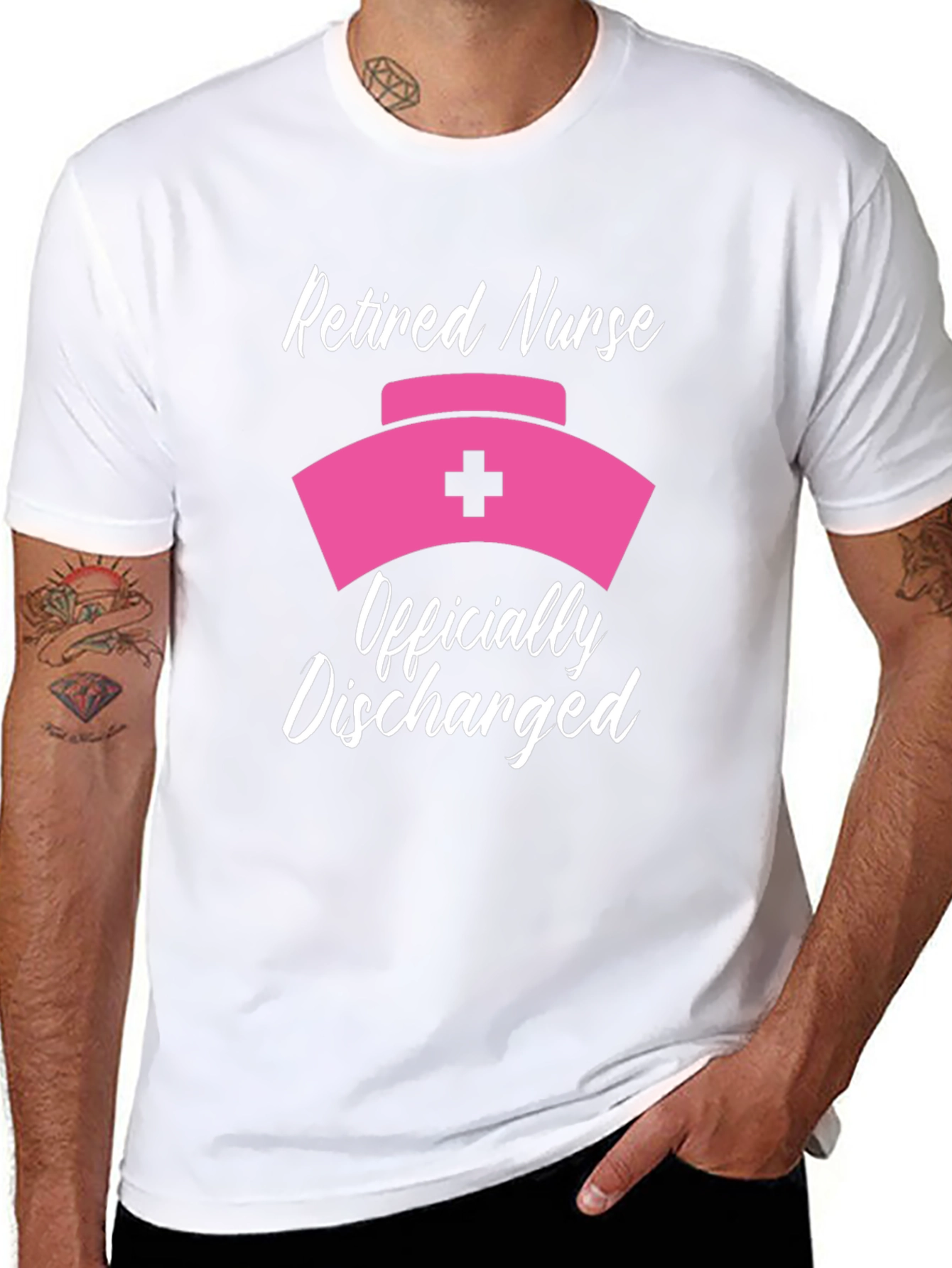 Black Retired Nurse Officially Discharged T-Shirt view 8