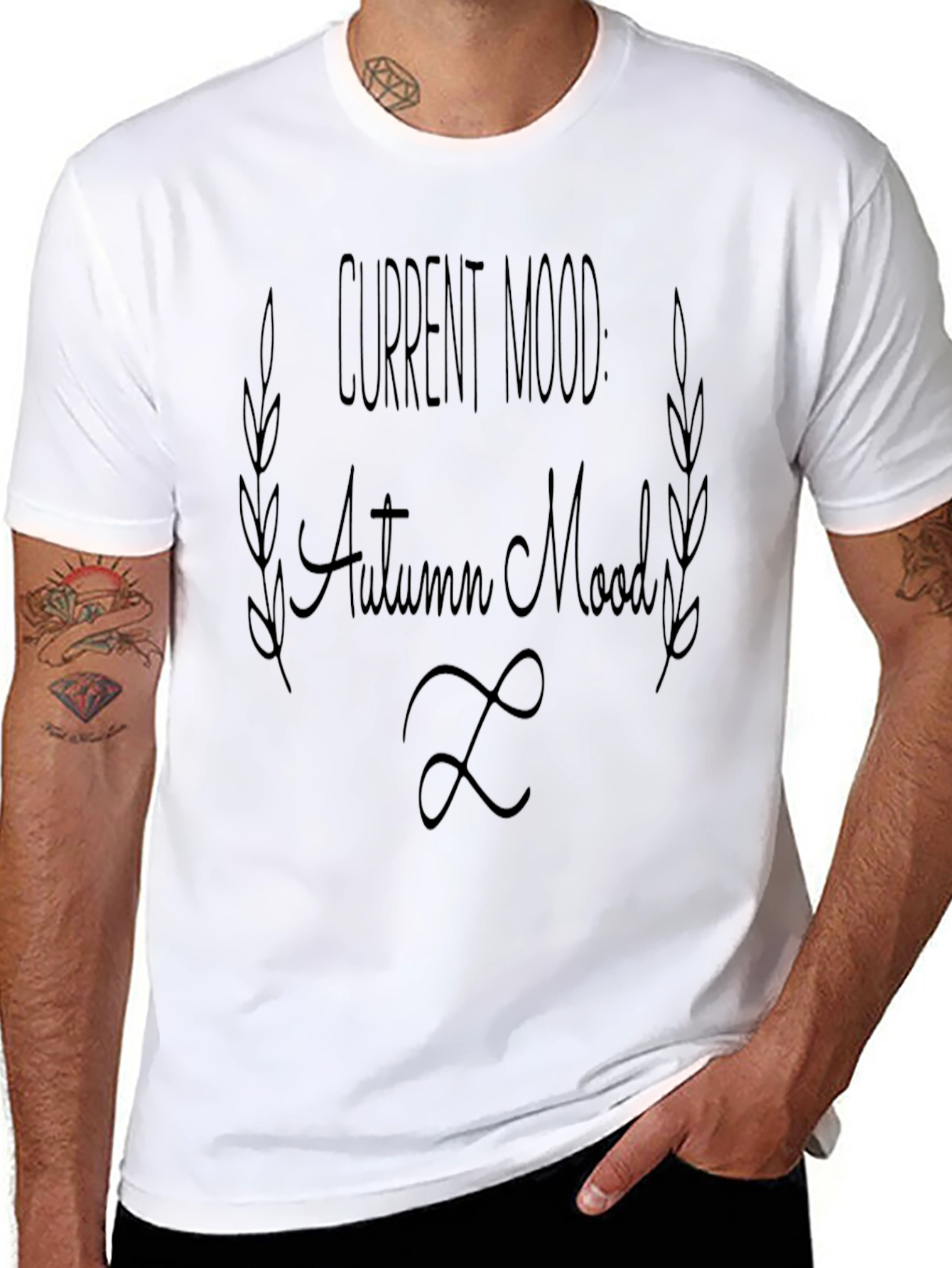 Black Autumn Mood T-Shirt - Cozy Season Apparel view 8