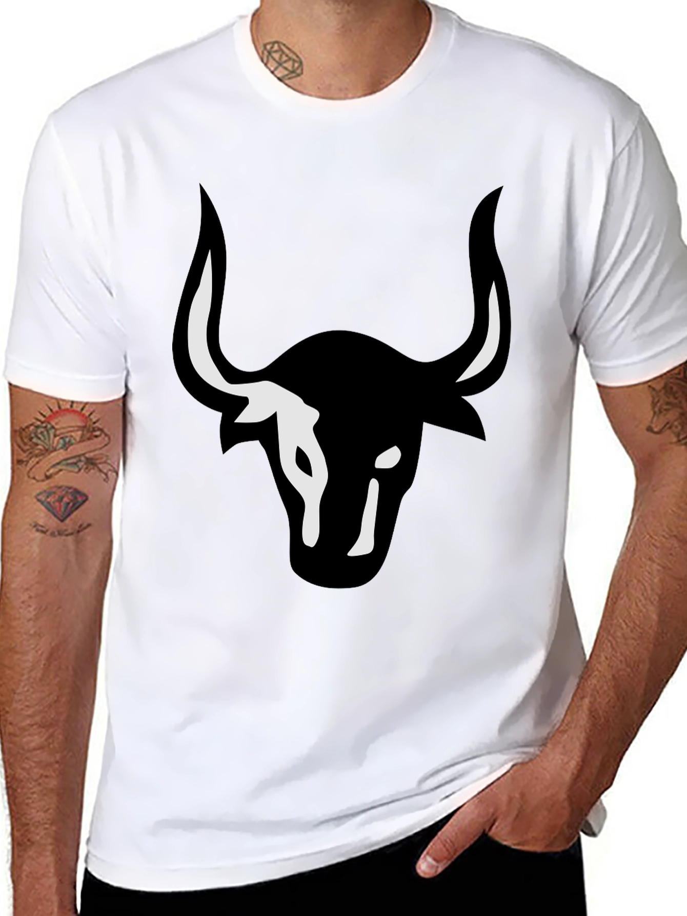 Bull Graphic T-Shirt - Stylish Black Tee - 8