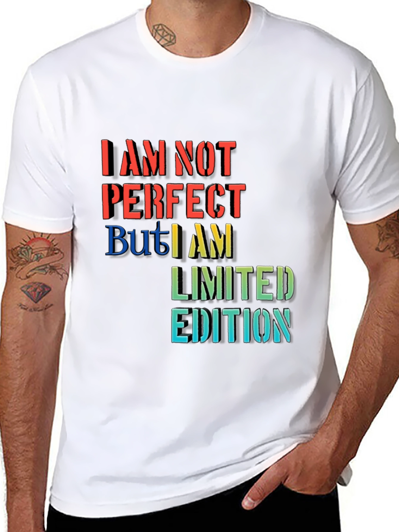 Black Limited Edition Graphic Tee - I AM NOT PERFECT view 8