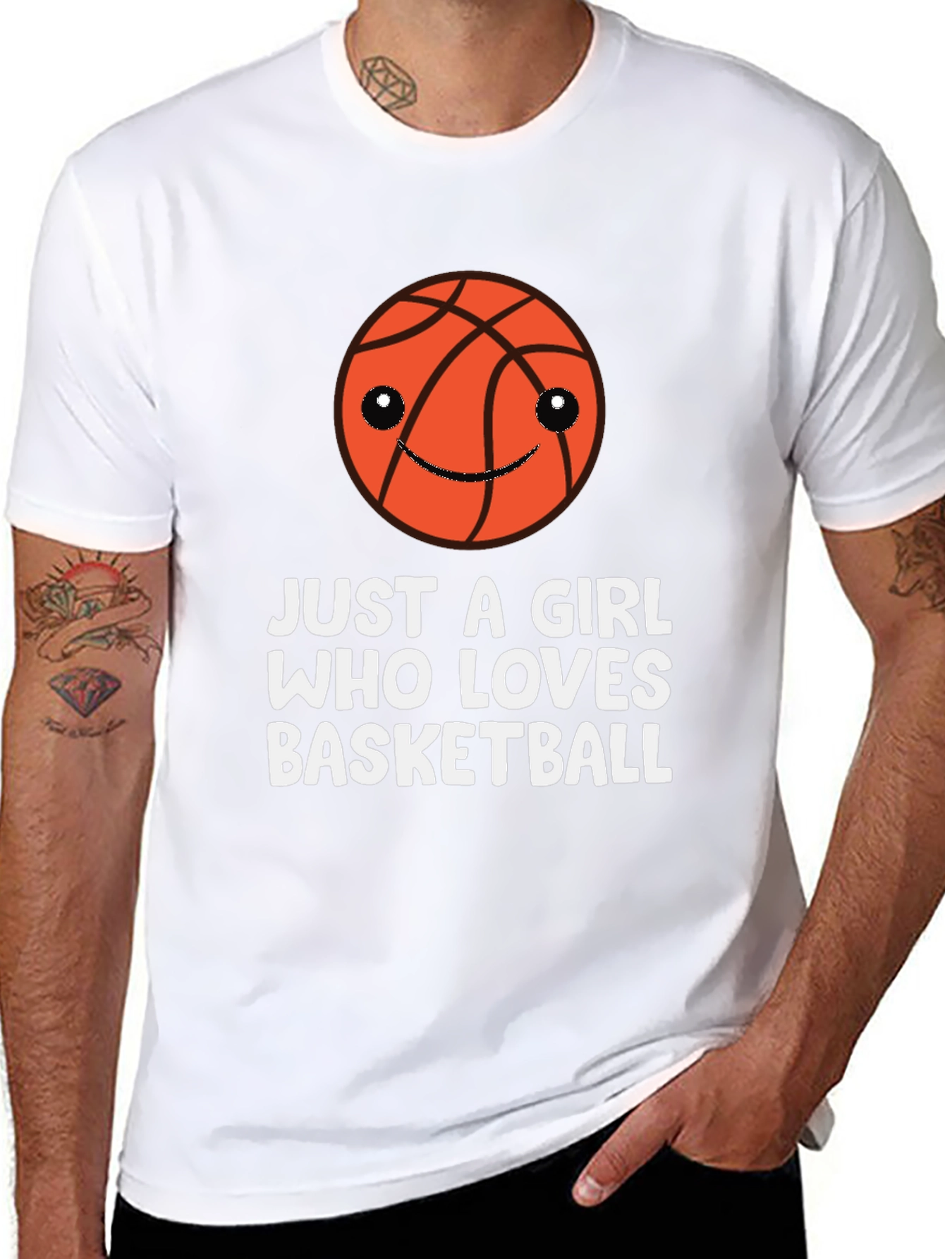 Black Basketball Lover T-Shirt - Just a Girl view 8