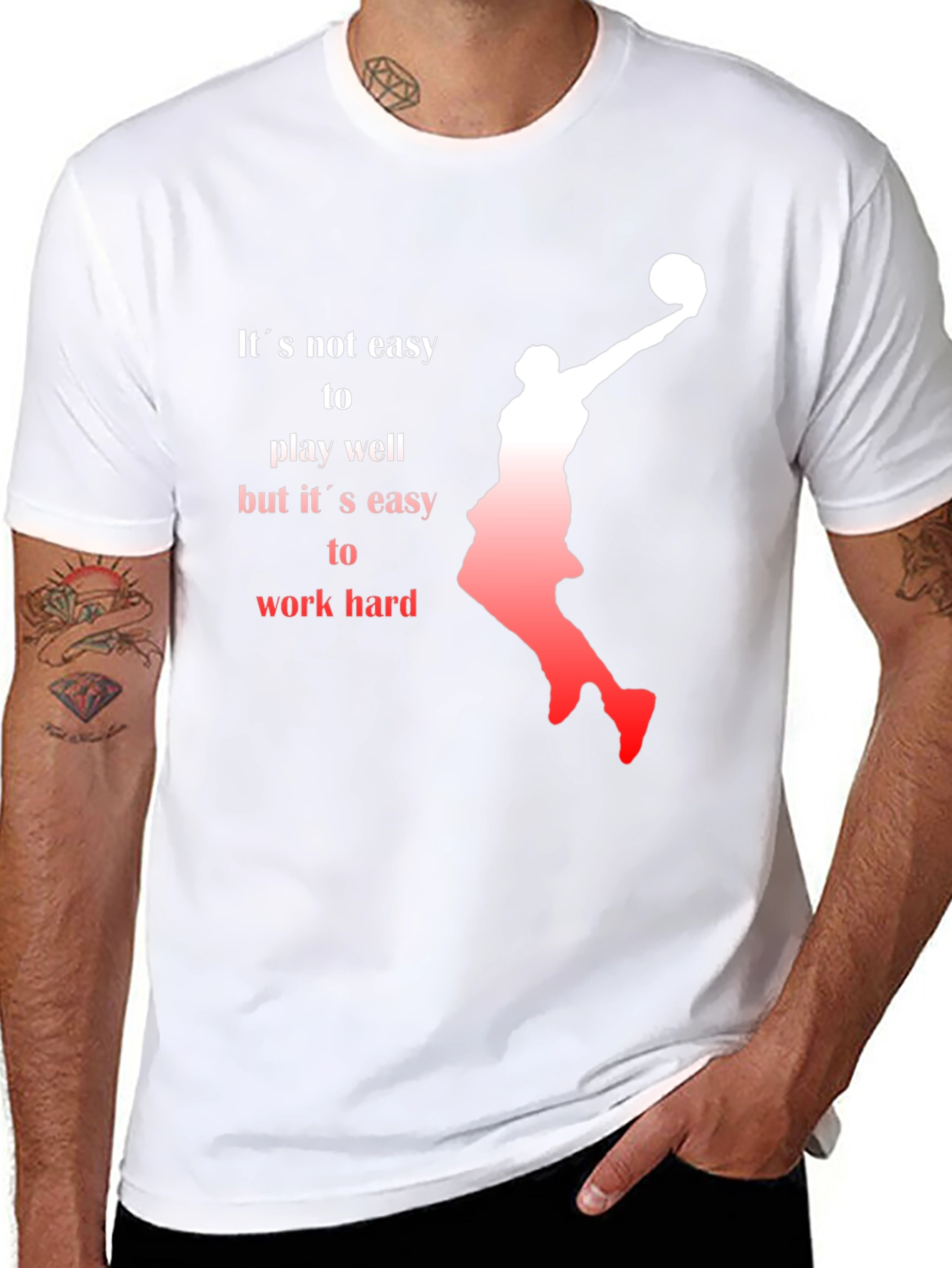 Black Basketball Motivational Graphic Tee view 8