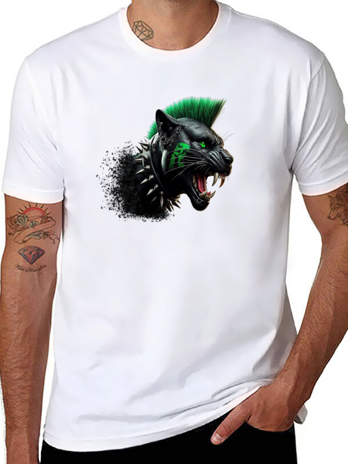 Black Punk Panther Graphic Tee - Unleash Your Wild Side view 8