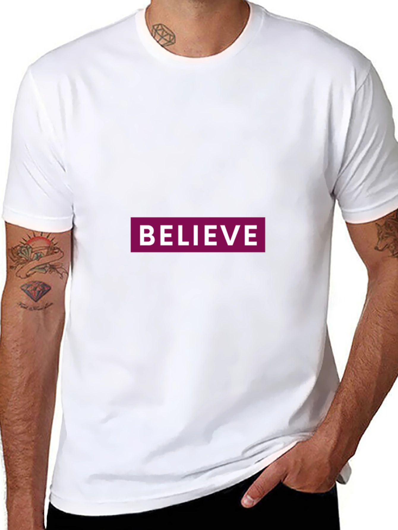 Black Believe Graphic Tee - Classic Black Comfort view 8