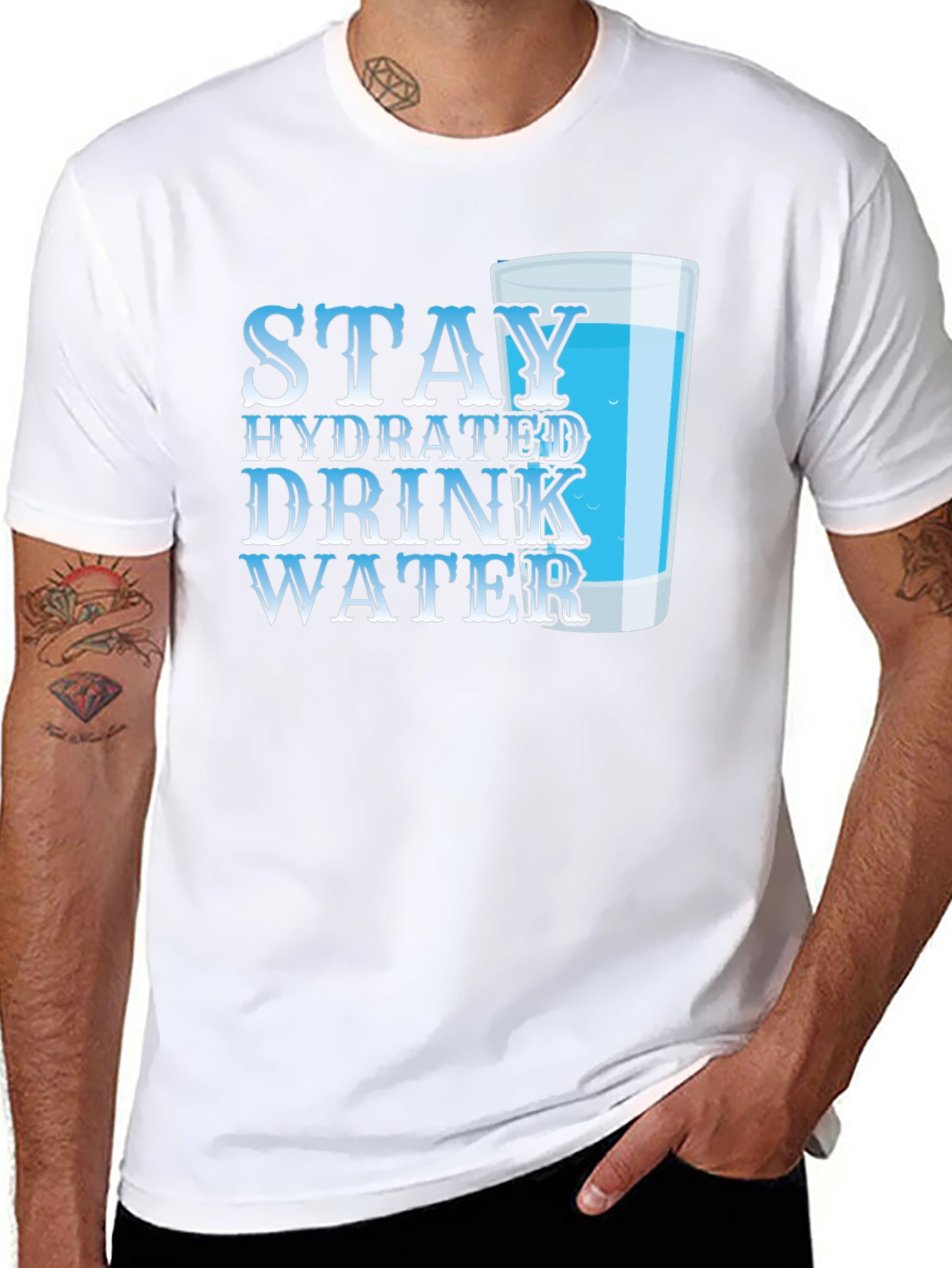 Stay Hydrated T-Shirt - Drink Water Reminder Tee - 8