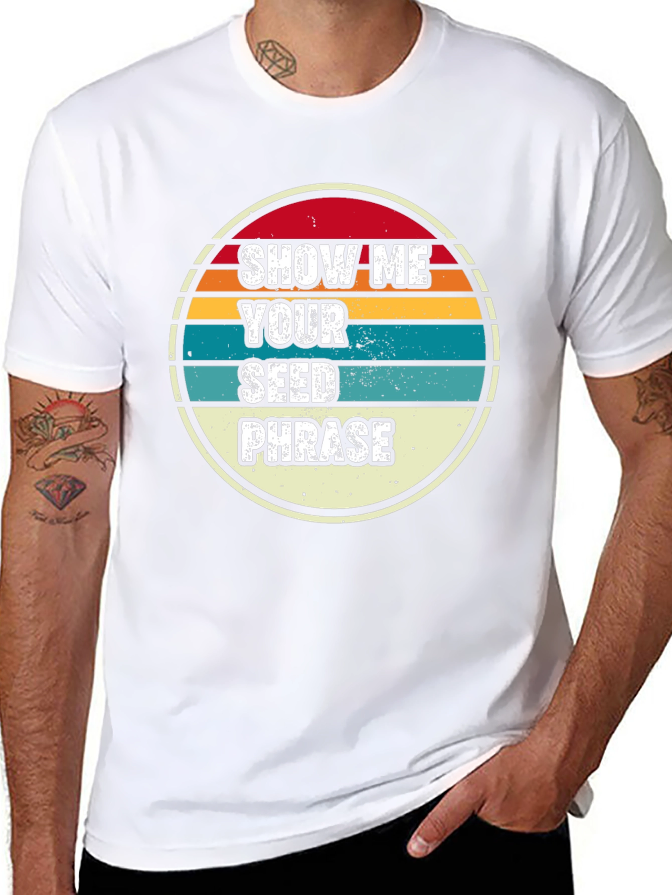 Black Show Me Your Seed Phrase Graphic Tee view 8