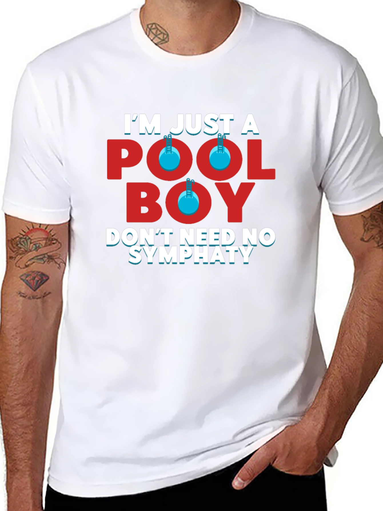 Black Pool Boy Graphic Tee - Don't Need No Sympathy view 8