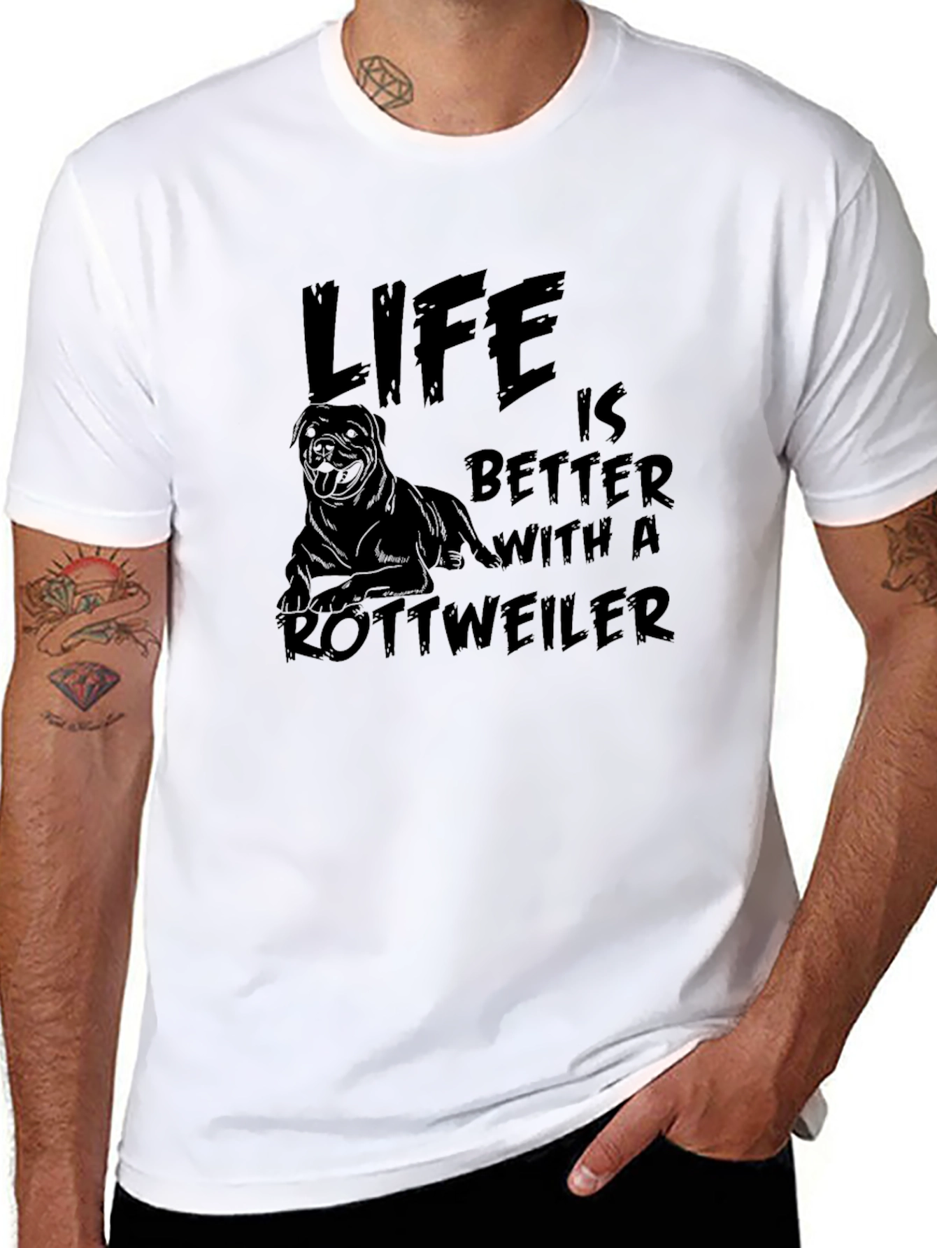 Life is Better with a Rottweiler T-Shirt - 8