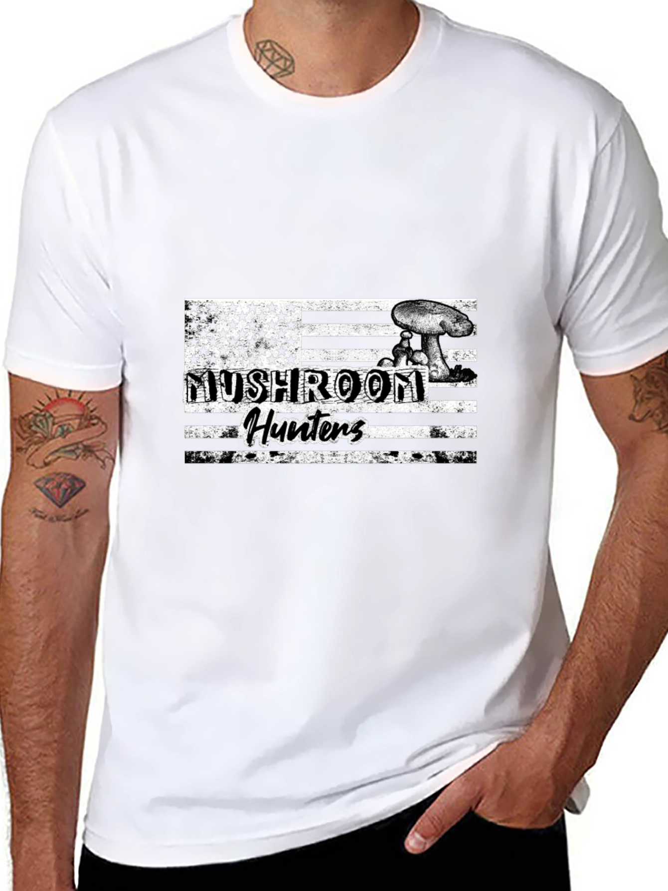 Mushroom Hunters American Flag T-Shirt - 8