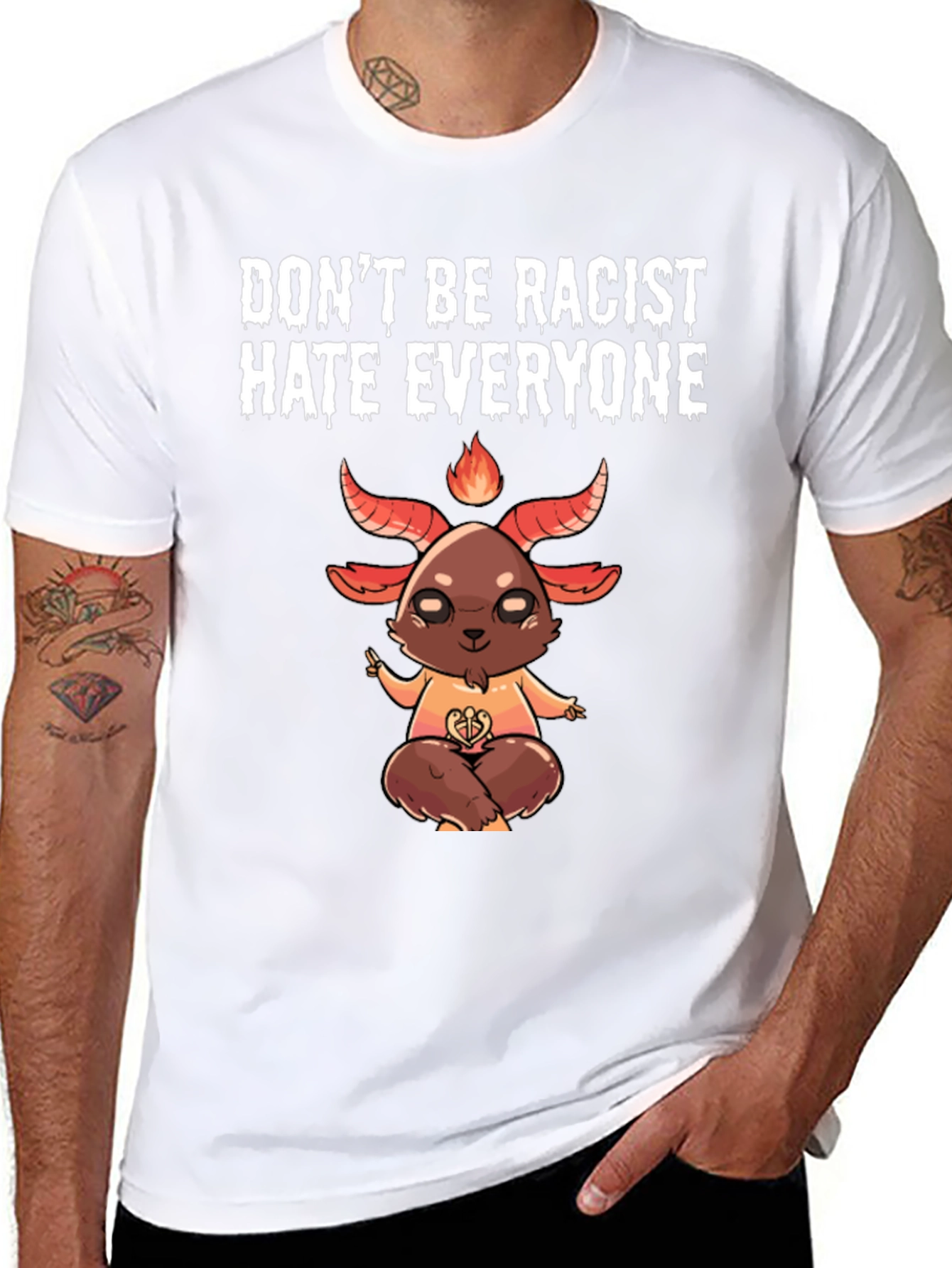 Black Don't Be Racist Hate Everyone Graphic Tee view 8