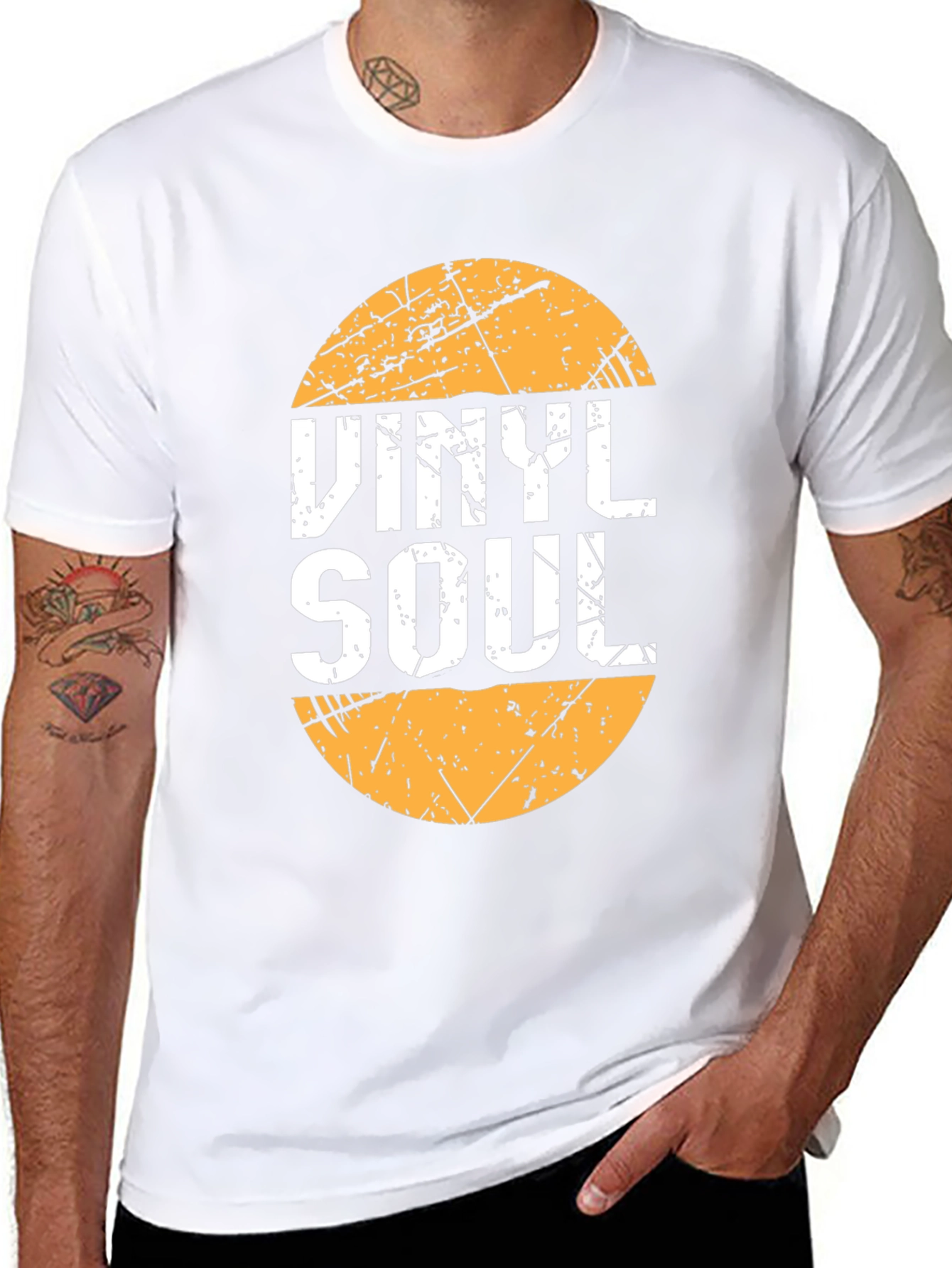 Black Vinyl Soul Graphic T-Shirt - Retro Music Tee view 8
