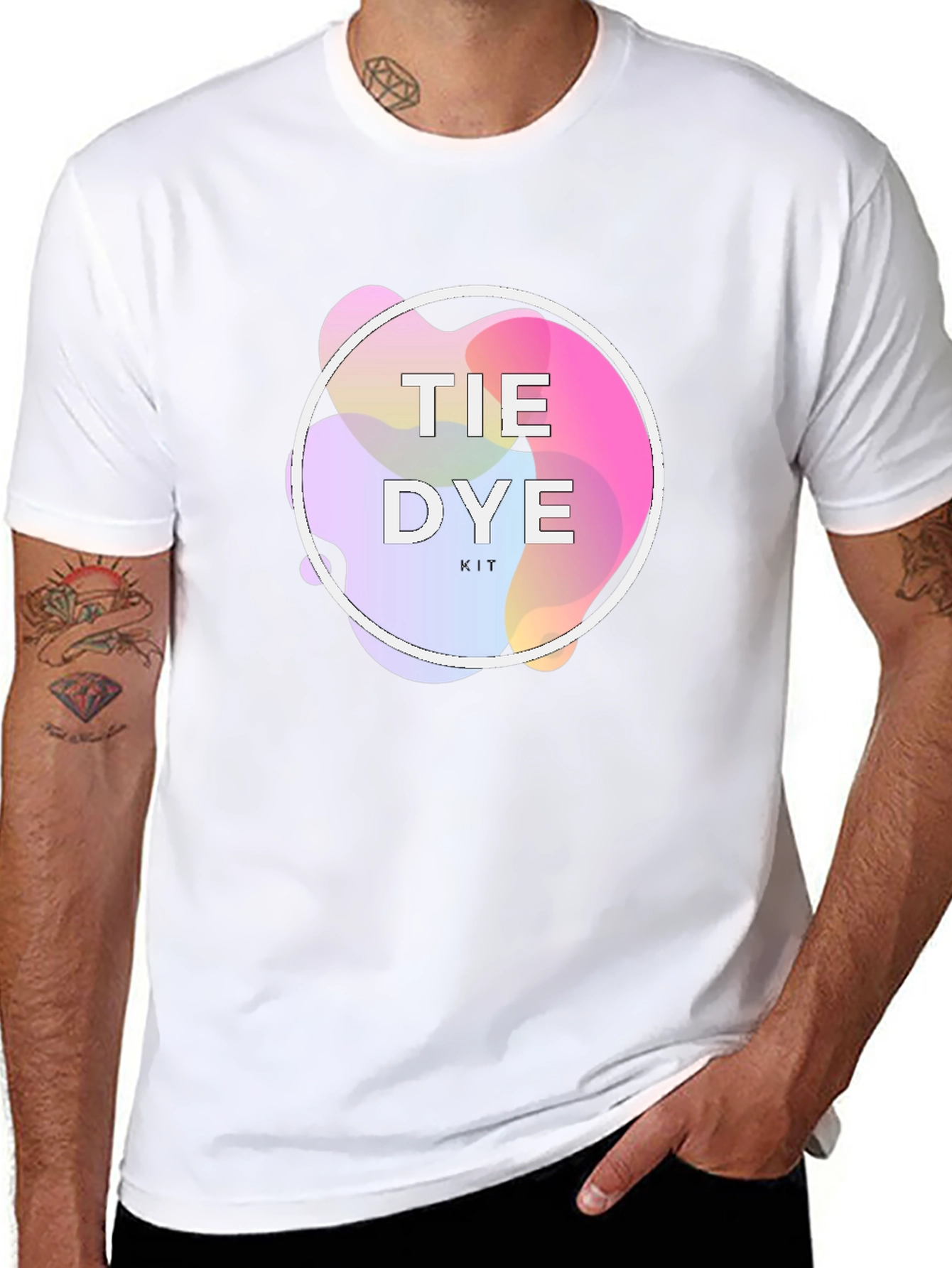 Black Tie Dye Kit T-Shirt - Trendy DIY Fashion view 8