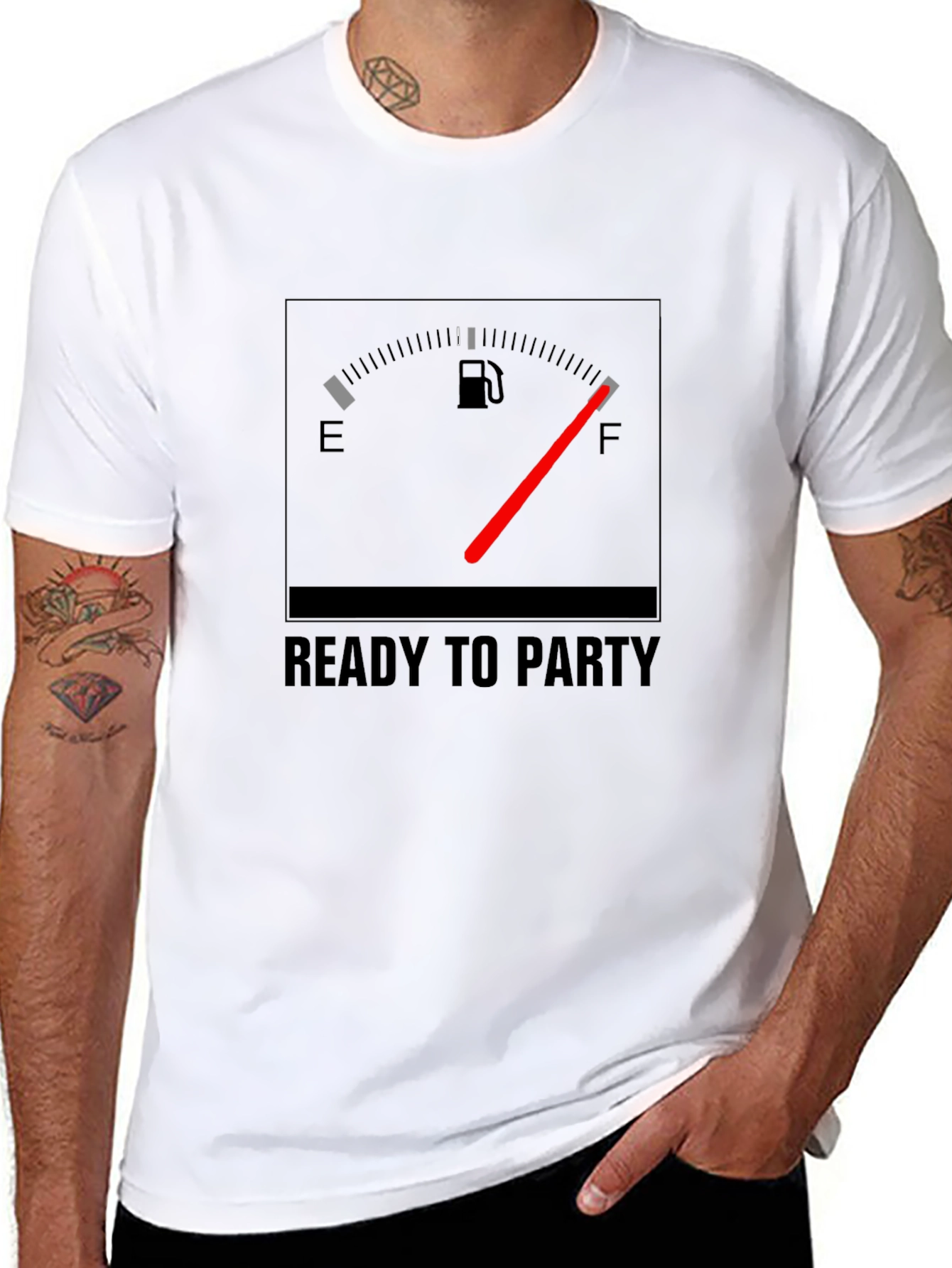 Black Ready to Party Full Tank T-Shirt view 8