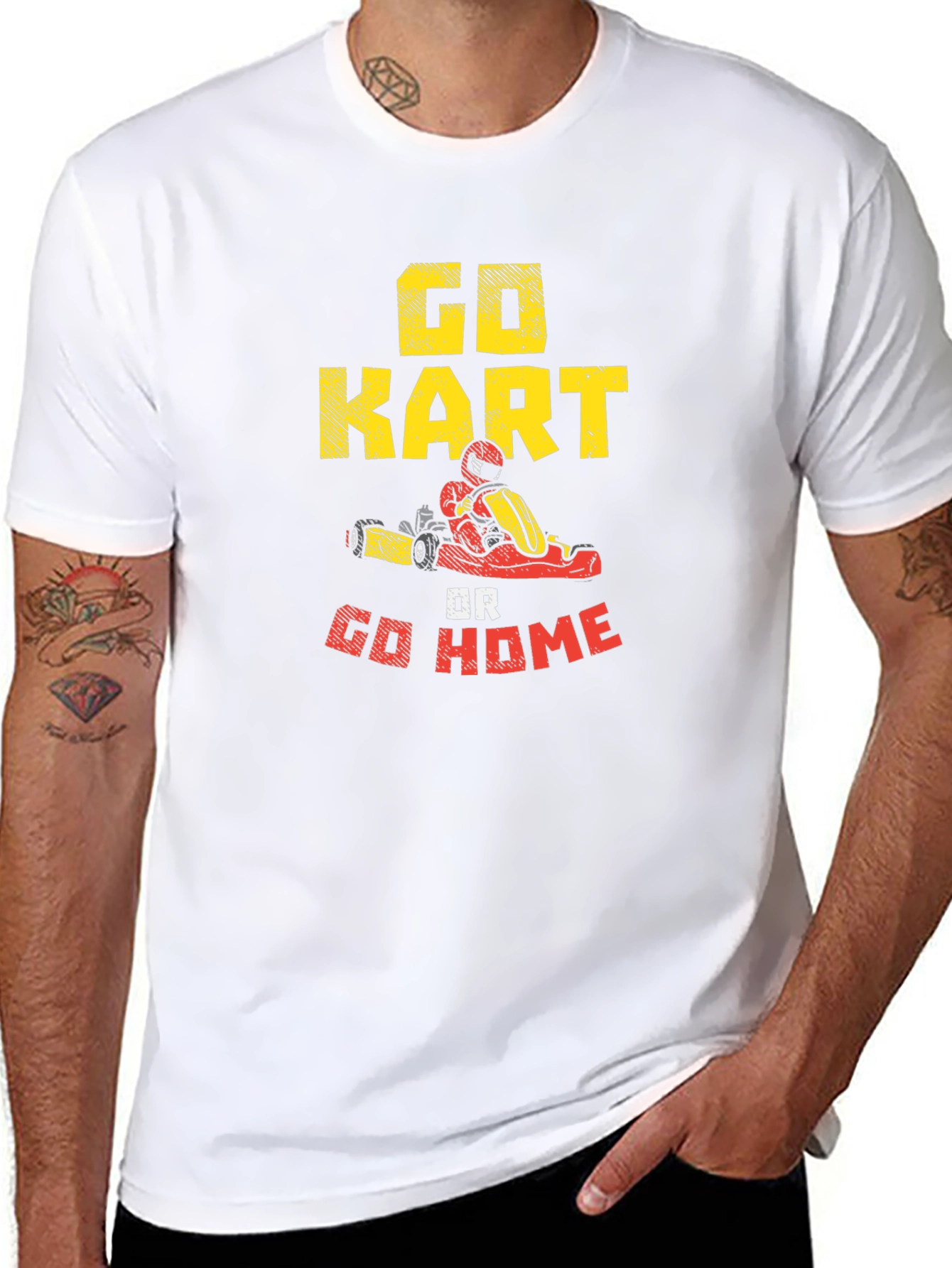 Black Go Kart or Go Home T-Shirt view 8