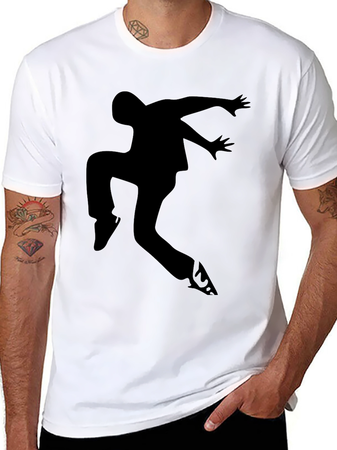 Black Black Dancer Silhouette Graphic Tee view 8