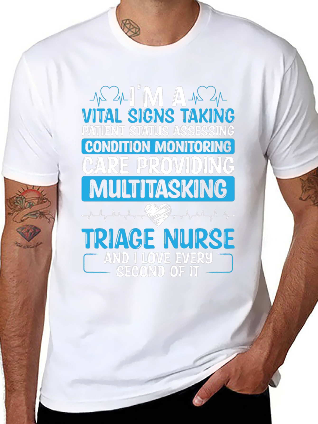 Black Triage Nurse Graphic T-Shirt view 8