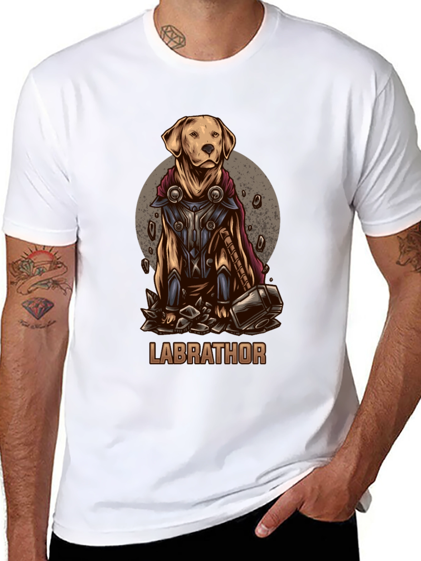 Black Labrathor Dog Graphic T-Shirt - Funny Pet Lover Tee view 8