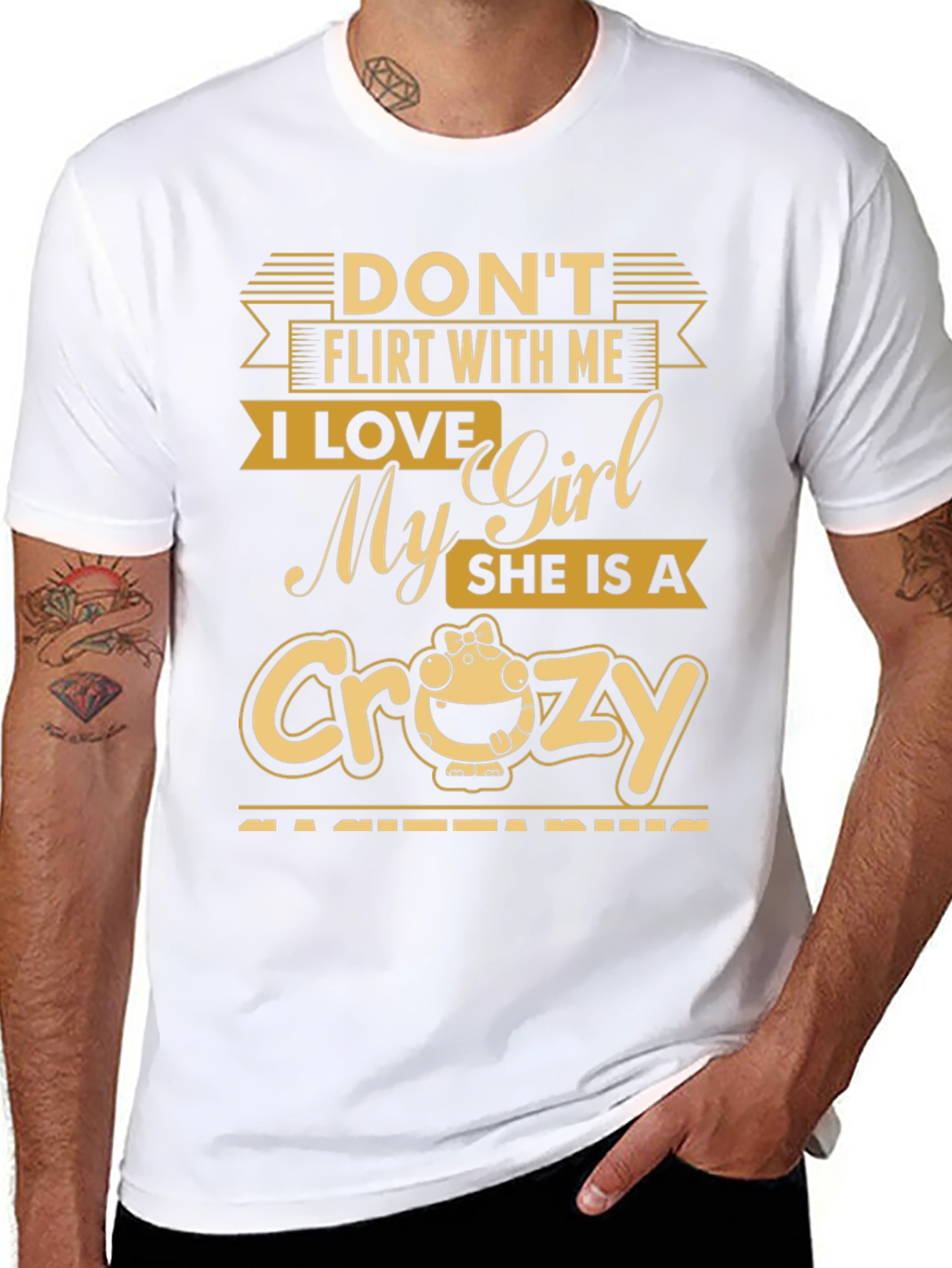 Black Don't Flirt With Me T-Shirt view 8