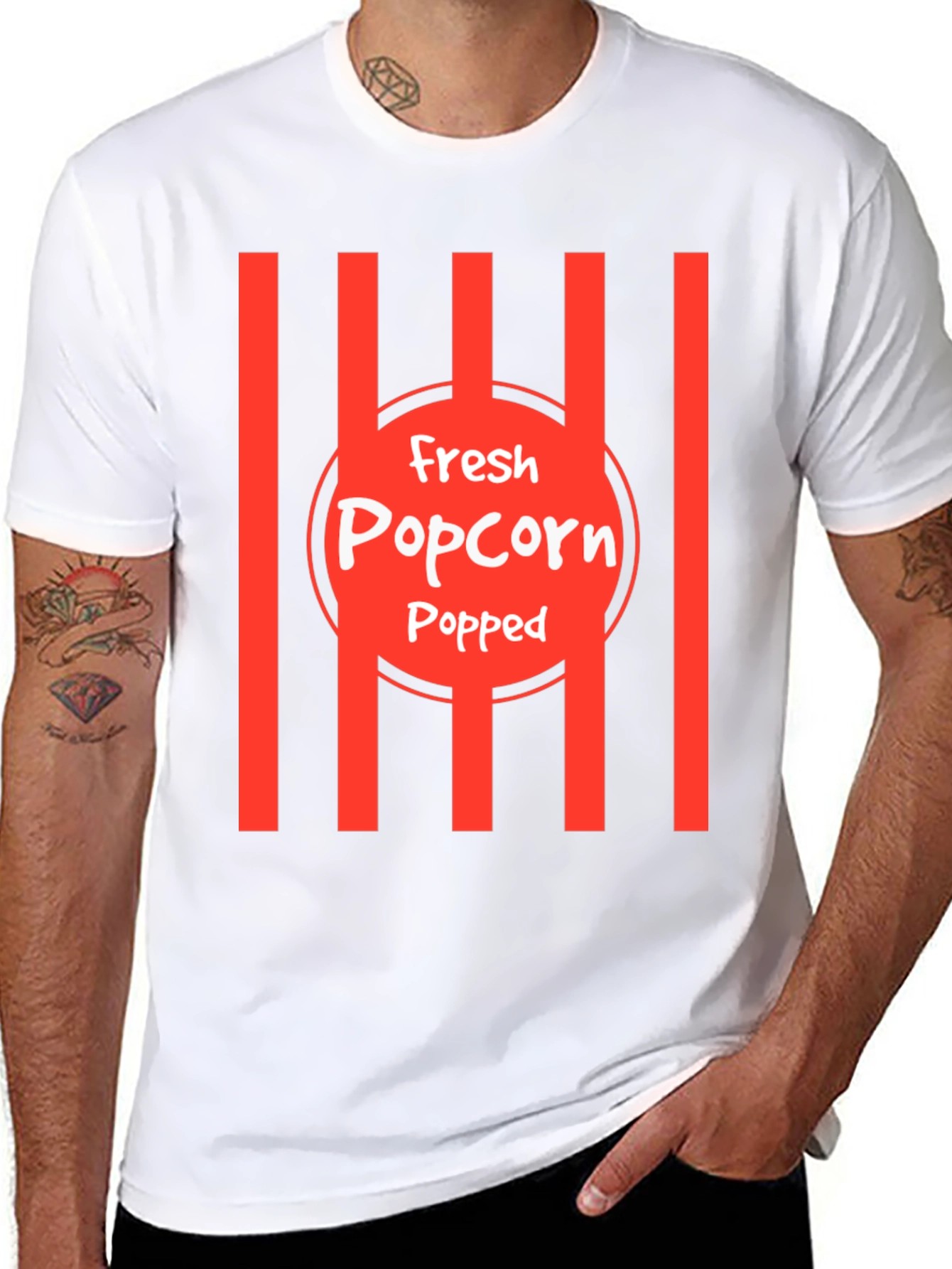 Black Fresh Popped Popcorn Graphic Tee view 8