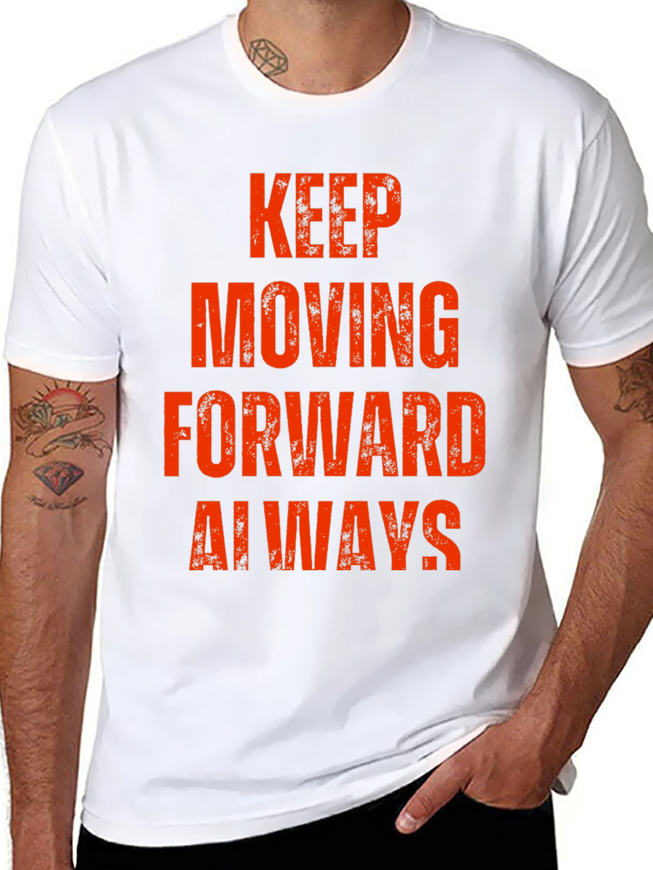 Black Keep Moving Forward Always T-Shirt view 8