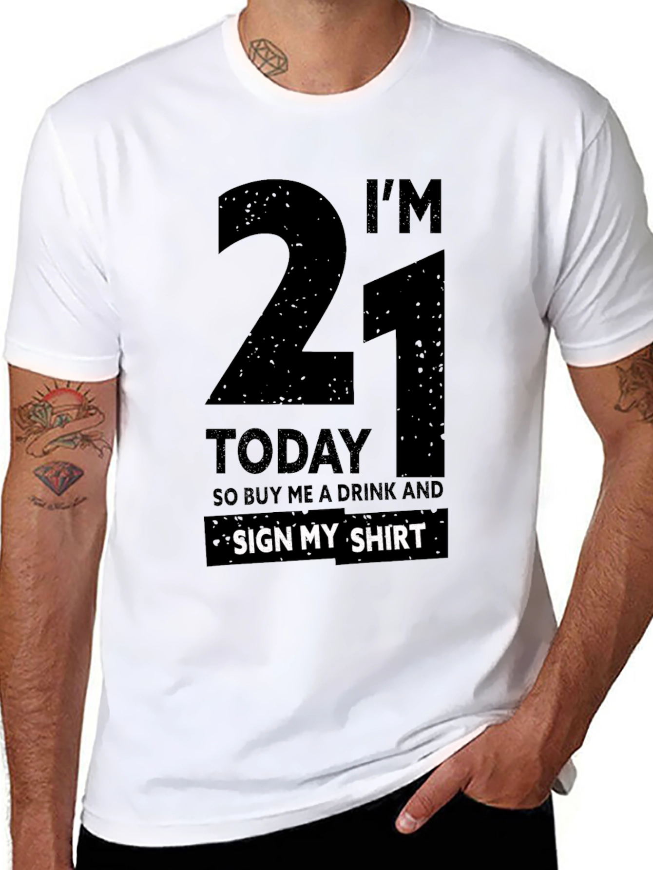 21st Birthday Shirt - Buy Me A Drink Sign My Shirt - 8