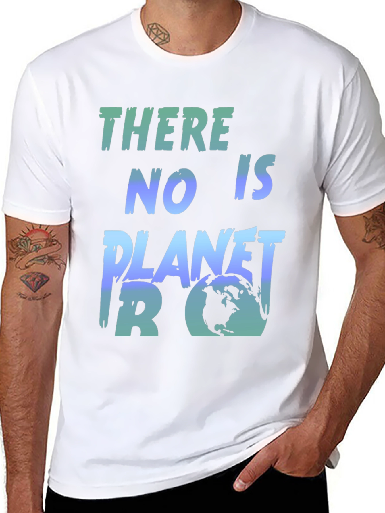 Black There is No Planet B Graphic Tee view 8