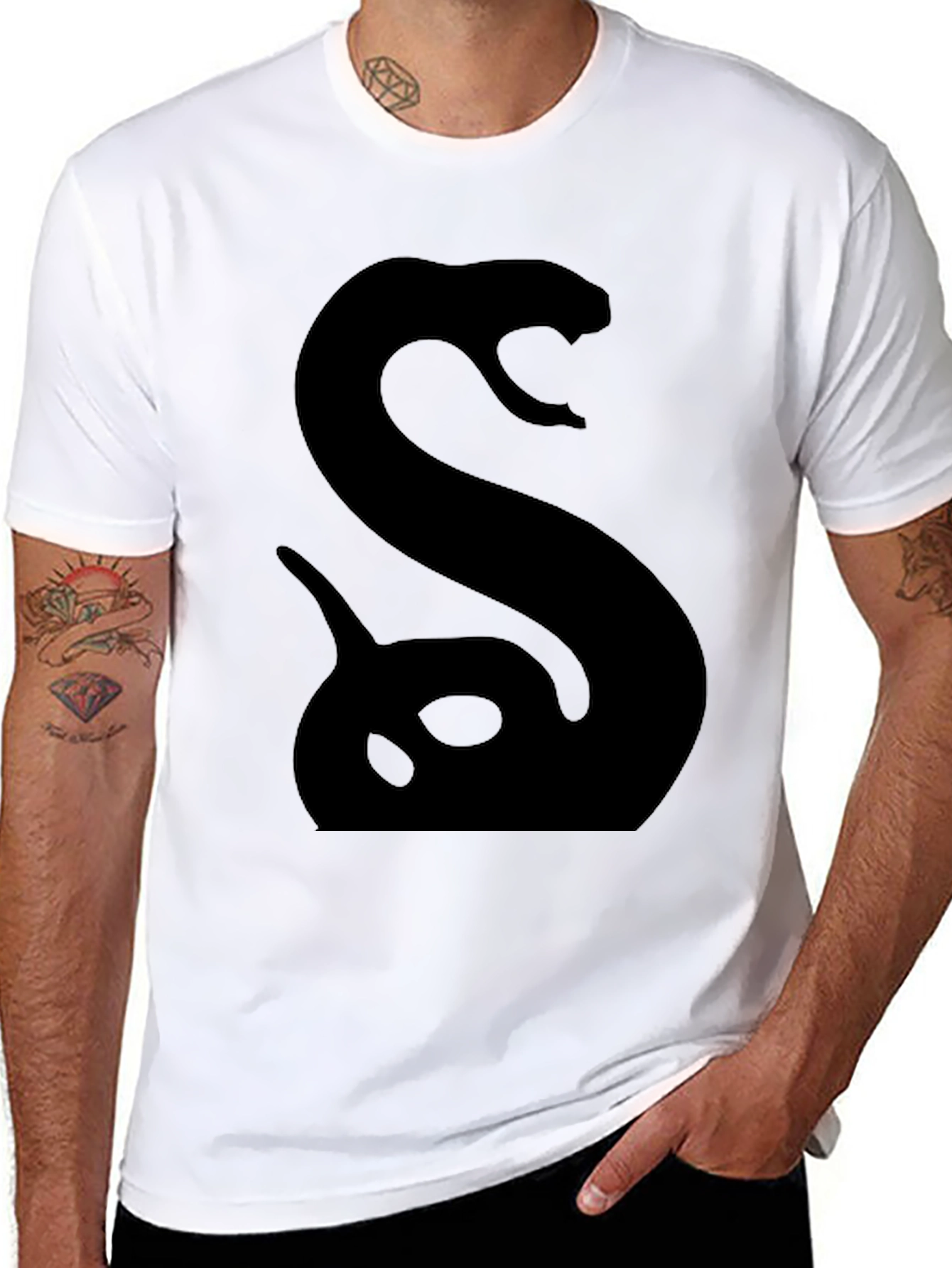 Black Black Snake Graphic Tee - Men's Fashion view 8
