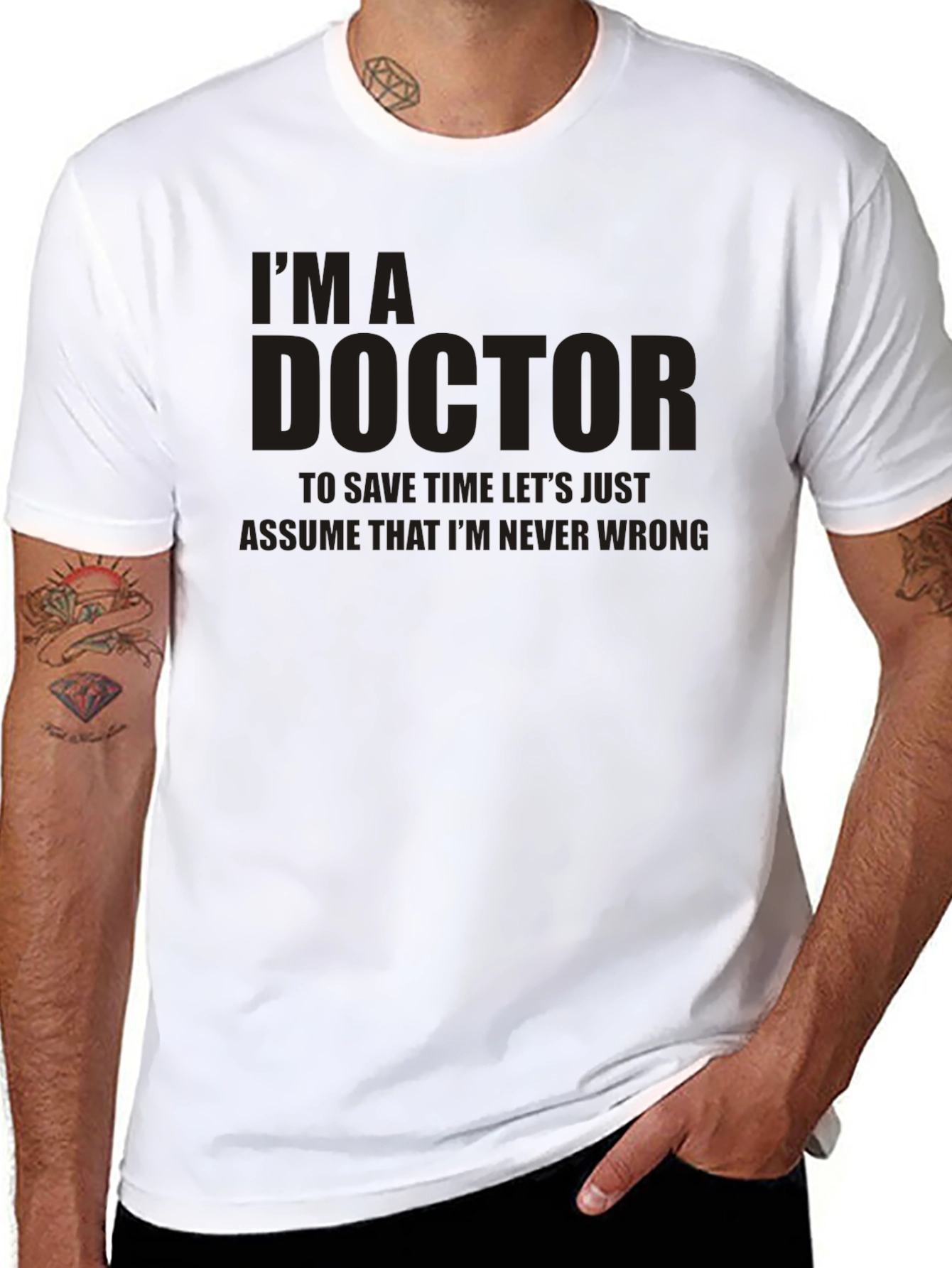 Black I'm A Doctor T-Shirt - Funny Medical Humor Tee view 8
