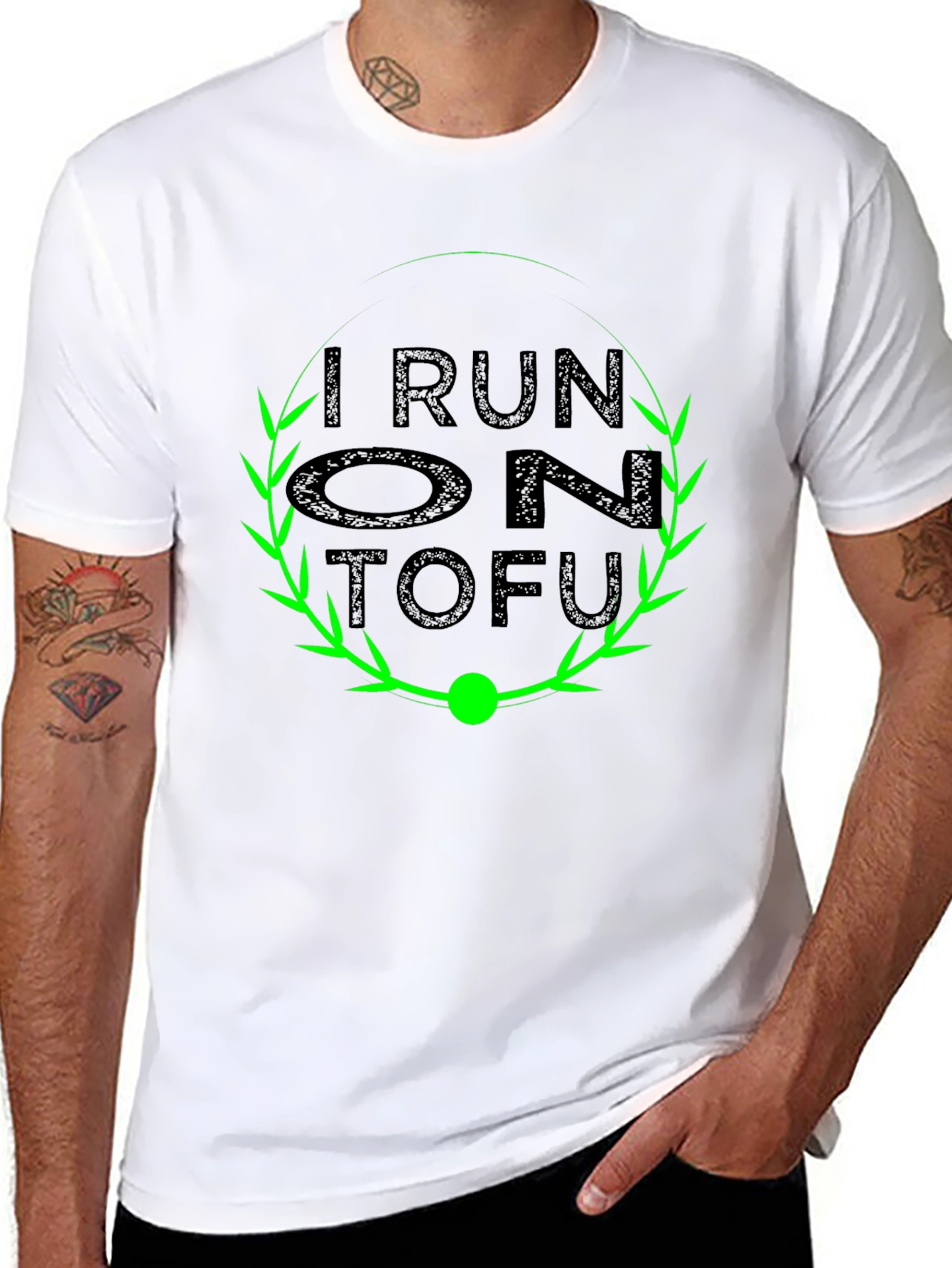 I Run On Tofu Graphic Tee - Vegan Friendly Shirt - 8