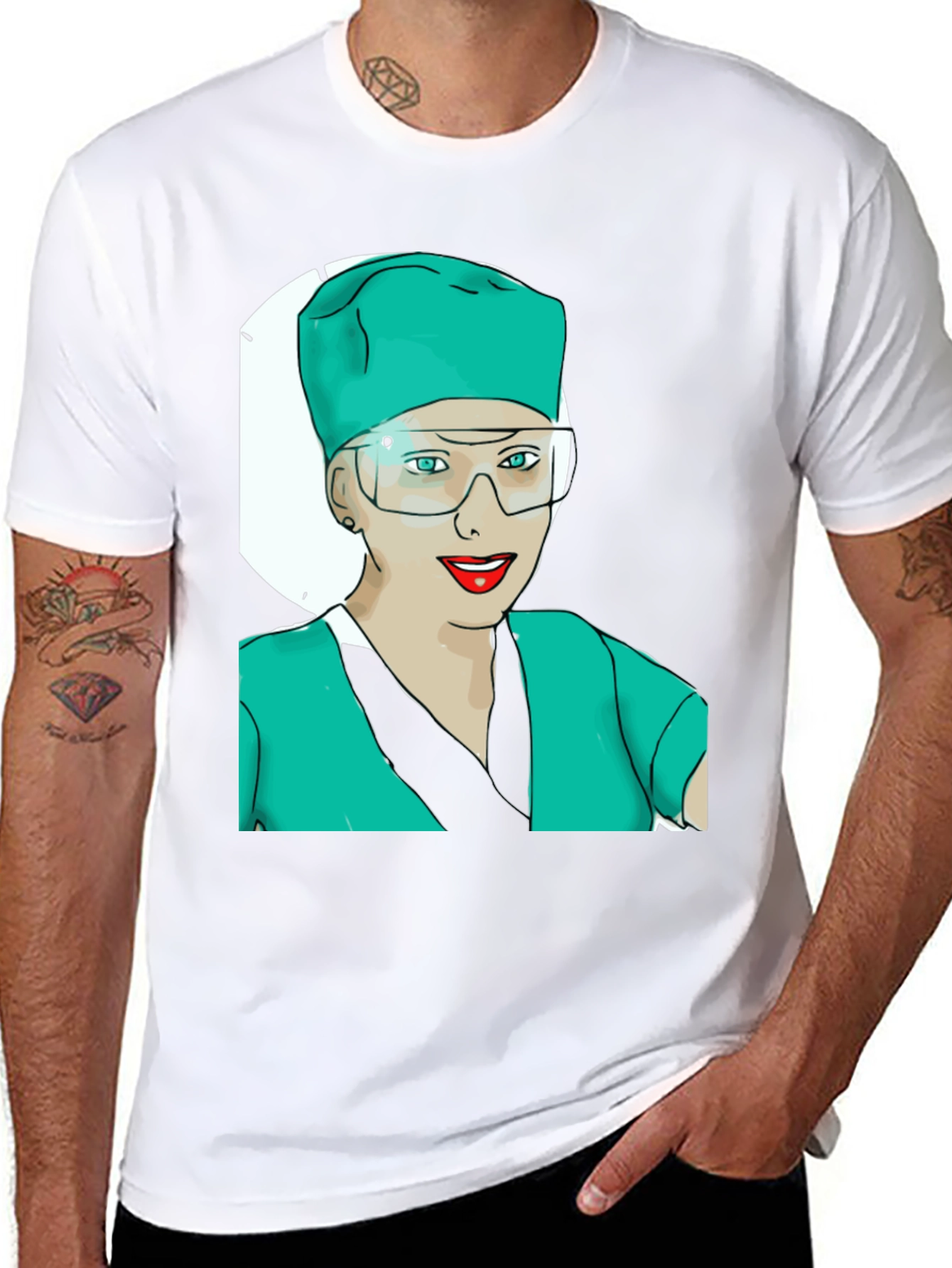 Surgeon Graphic Tee - Black Cotton T-Shirt - 8