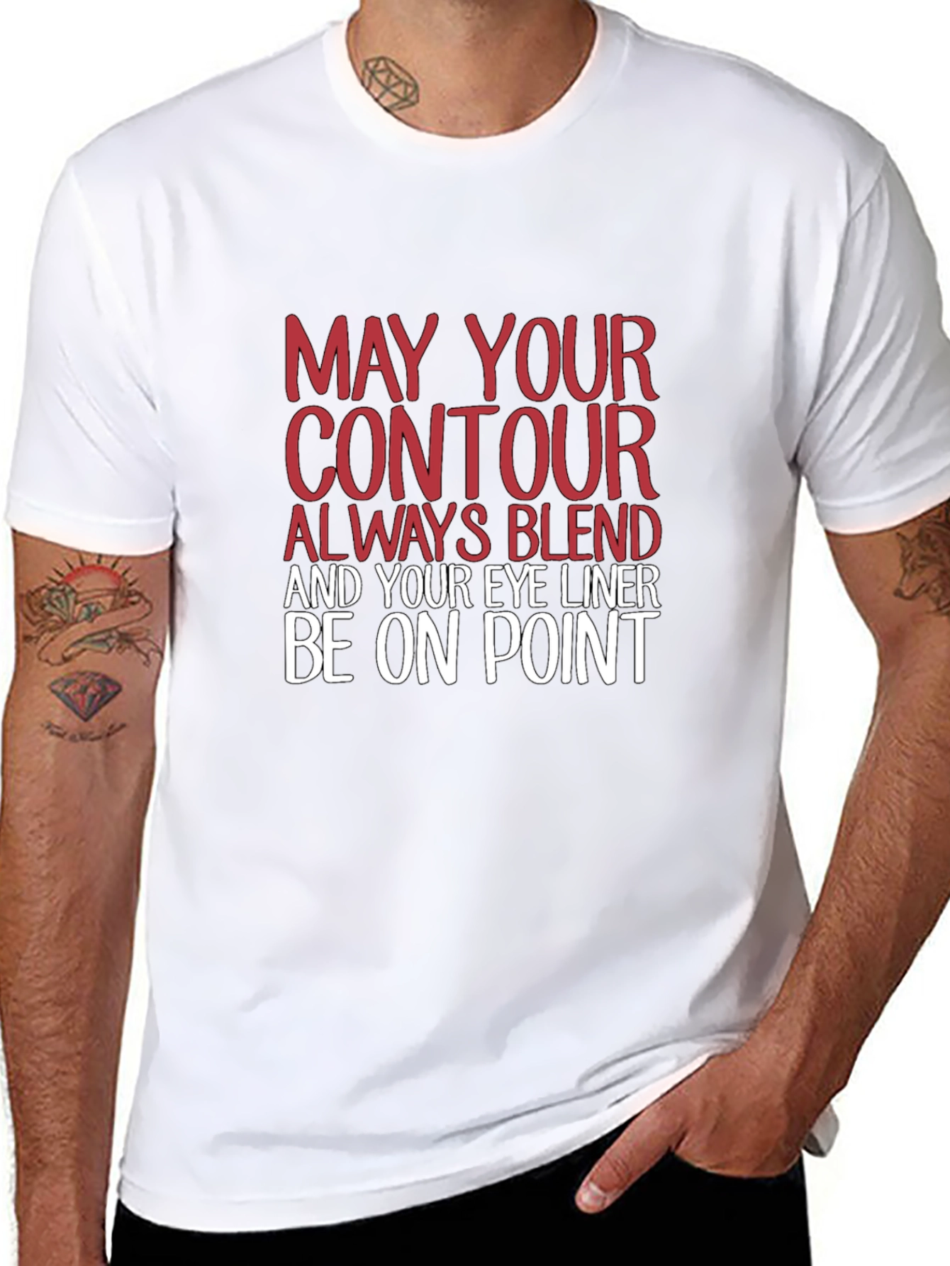 Black Contour & Eyeliner T-Shirt: Blend on Point view 8