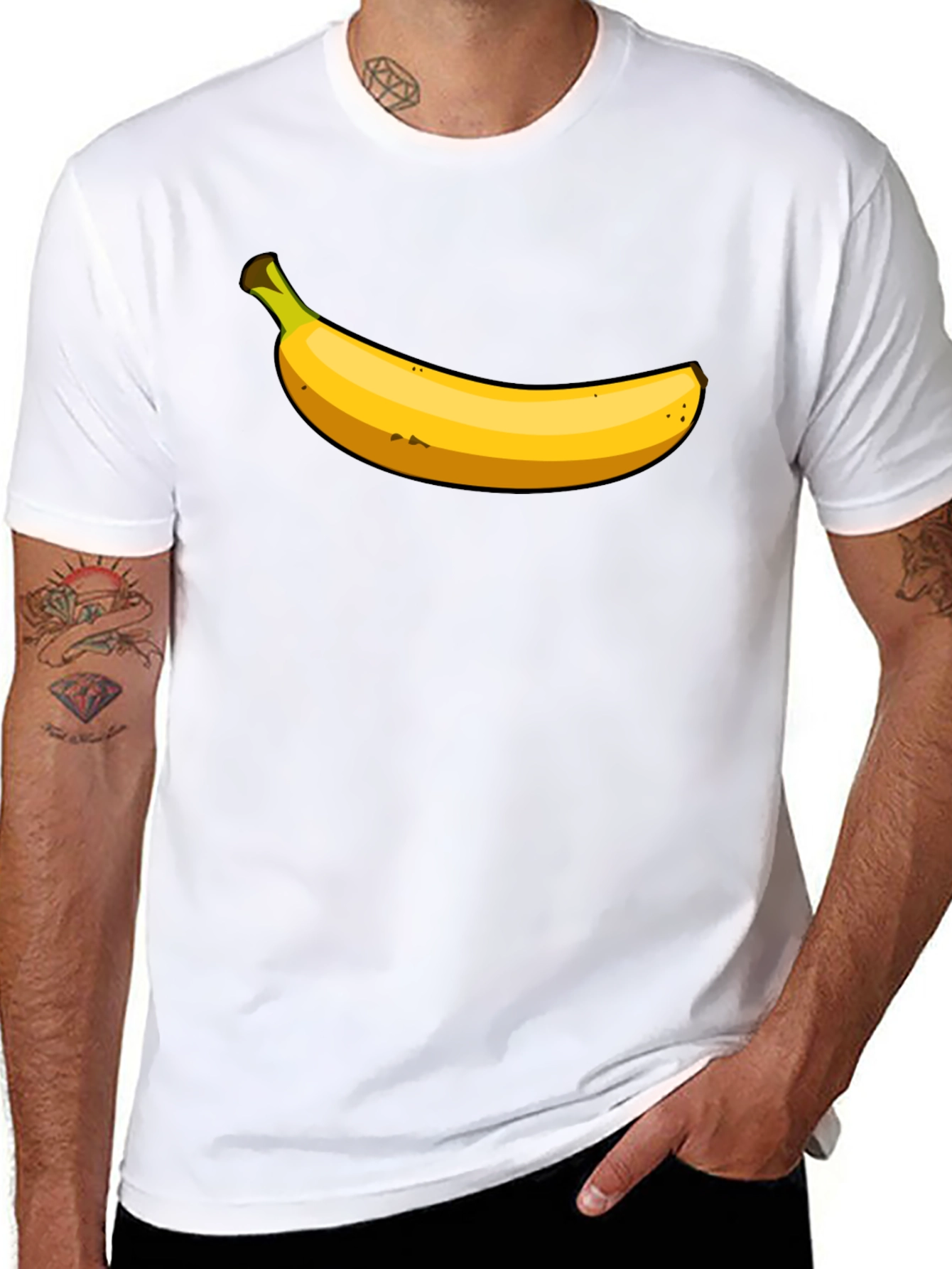 Black Banana Graphic T-Shirt - Funny Fruit Tee view 8