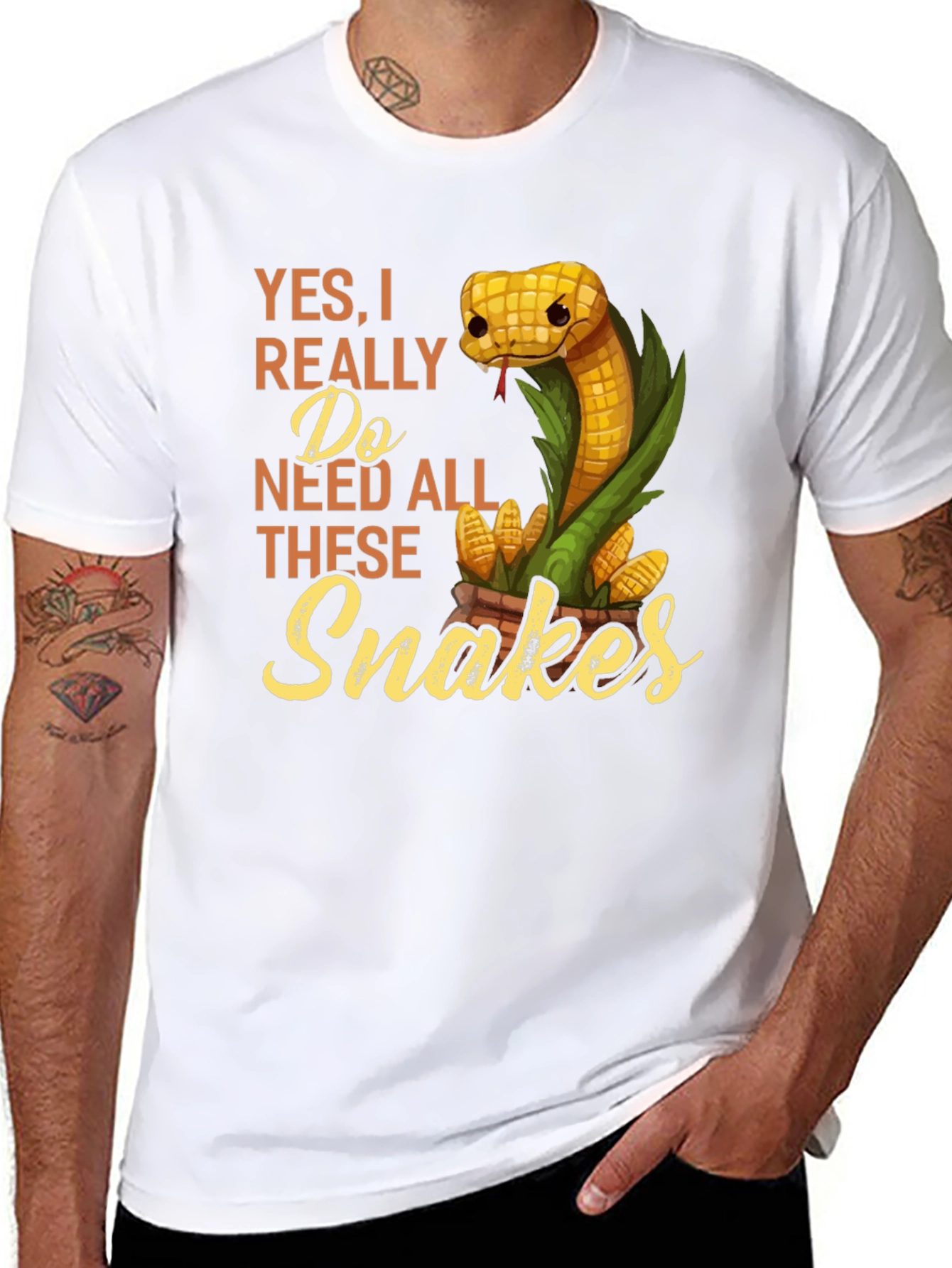Black Funny Snake Lover T-Shirt view 8
