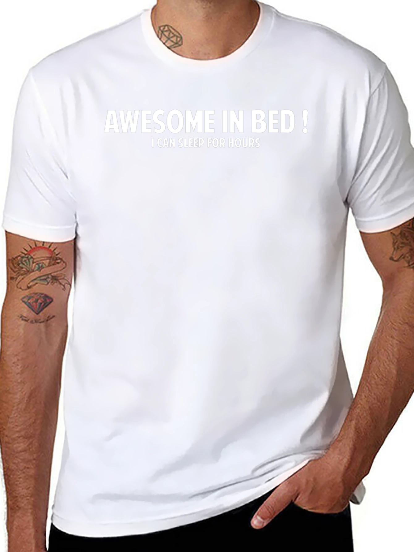 Awesome in Bed T-Shirt - Humorous Graphic Tee - 8