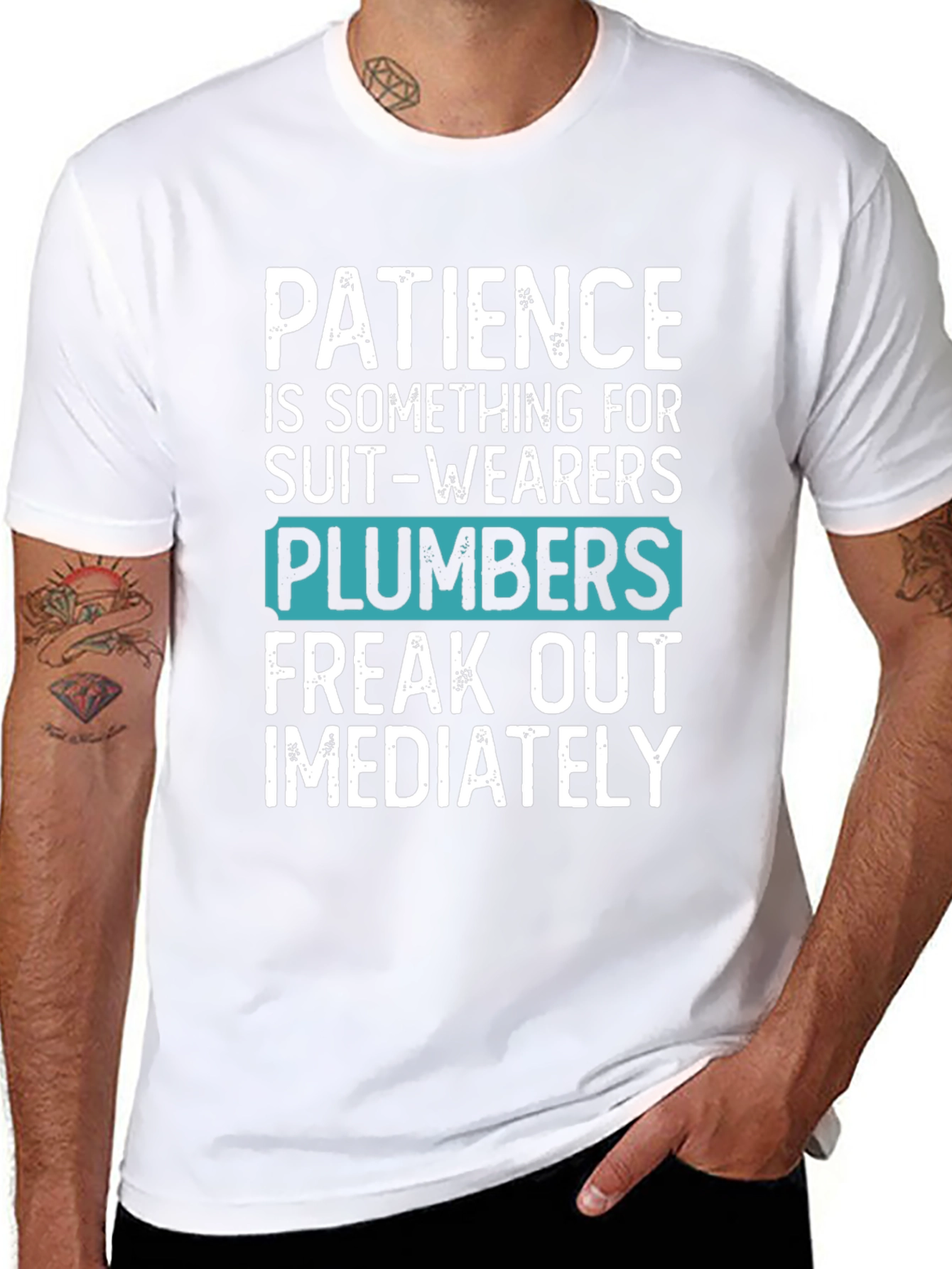Black Plumbers Freak Out T-Shirt - Funny Gift for Plumbers view 8