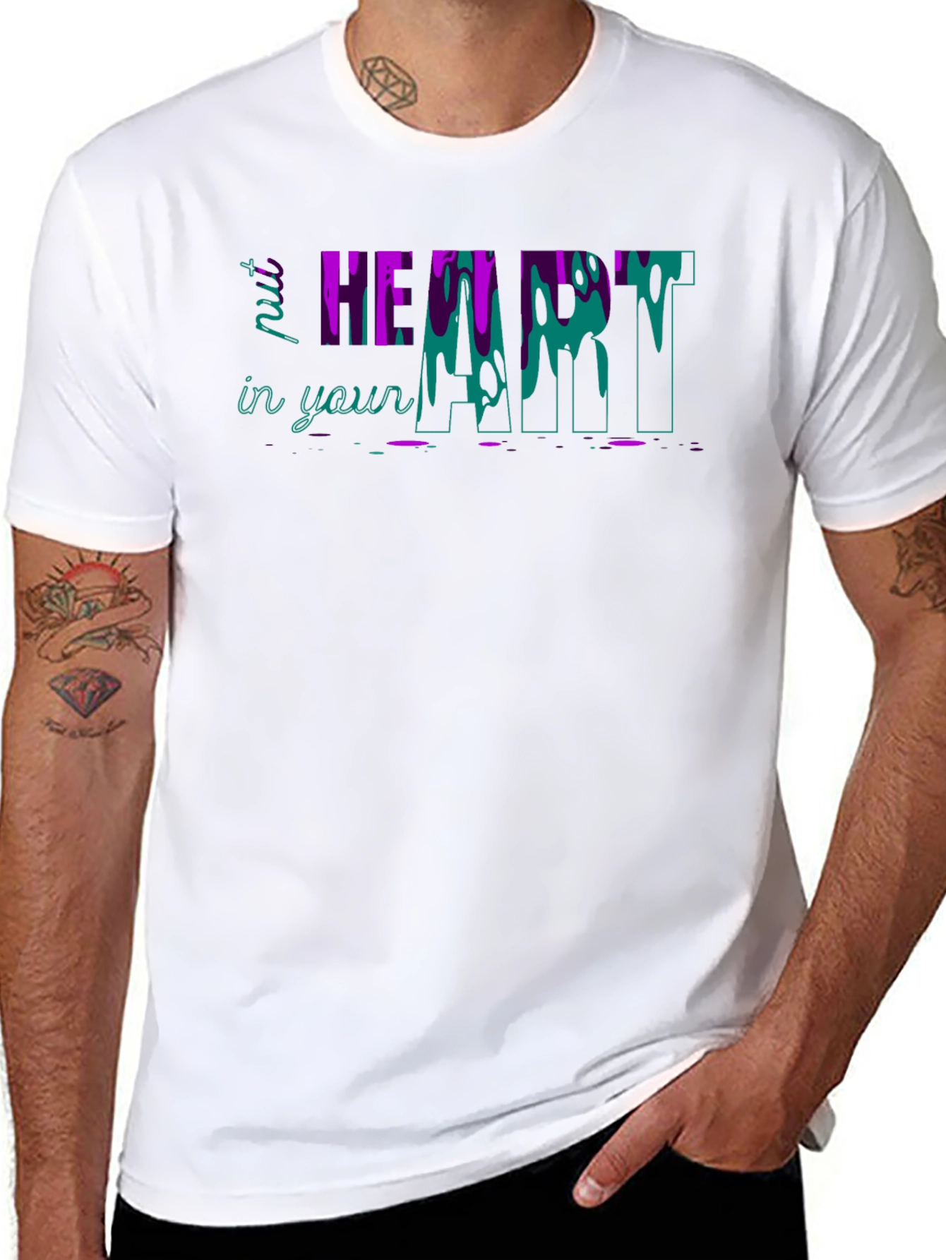 Black Put Some Heart in Your Fart T-Shirt - Novelty Tee view 8