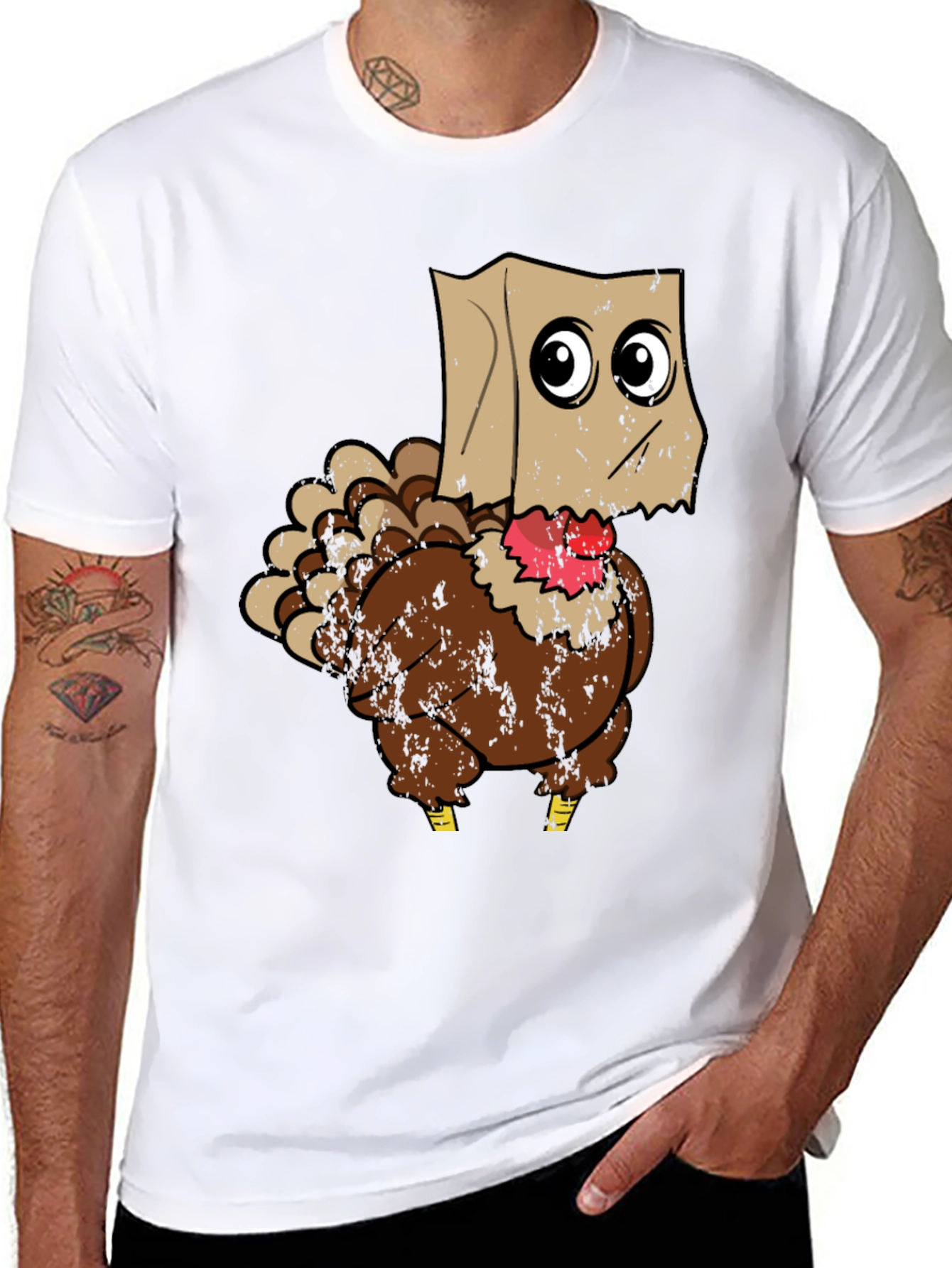 Black Turkey with Paper Bag T-Shirt view 8