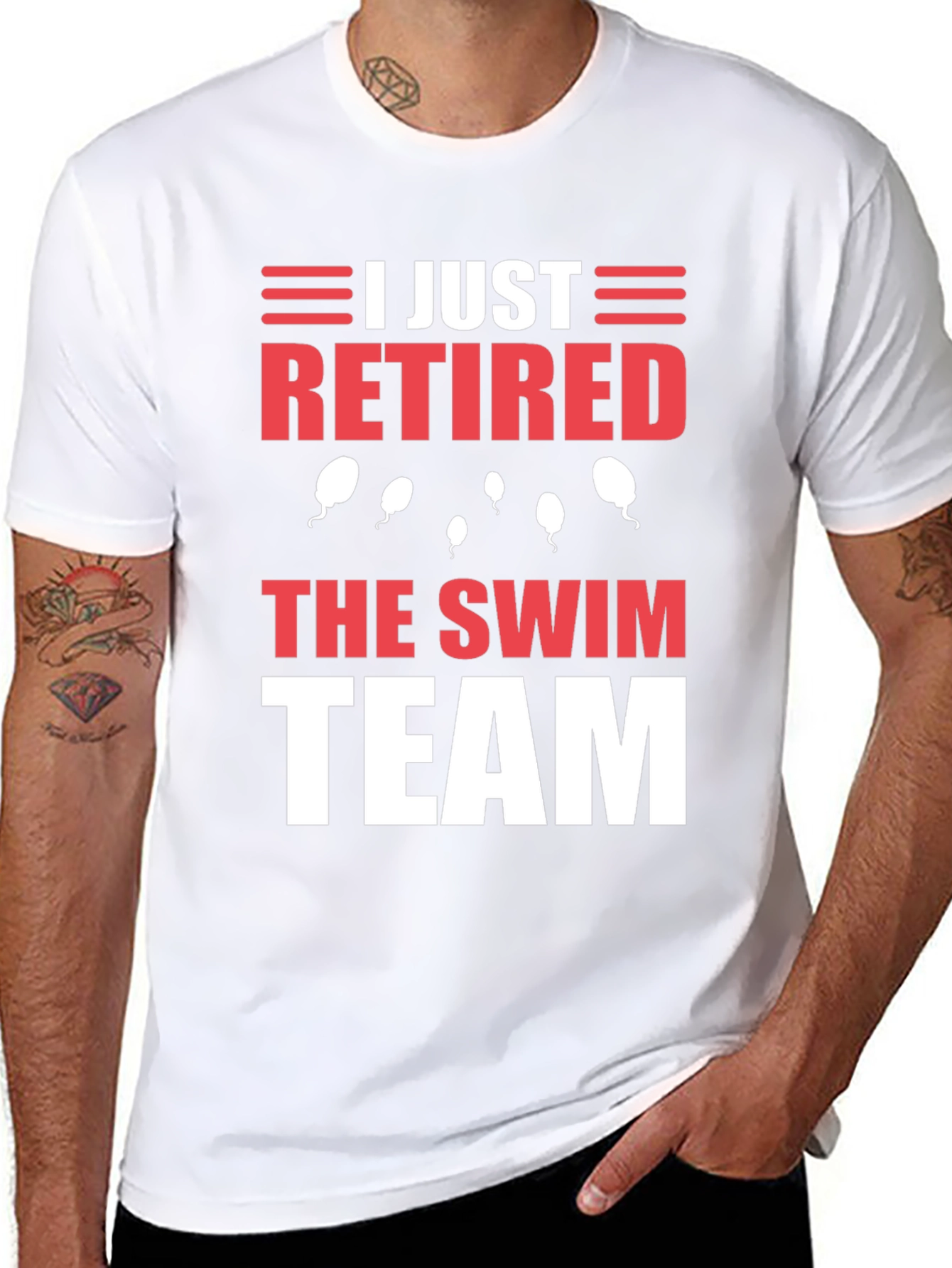 Black I Just Retired The Swim Team T-Shirt view 8