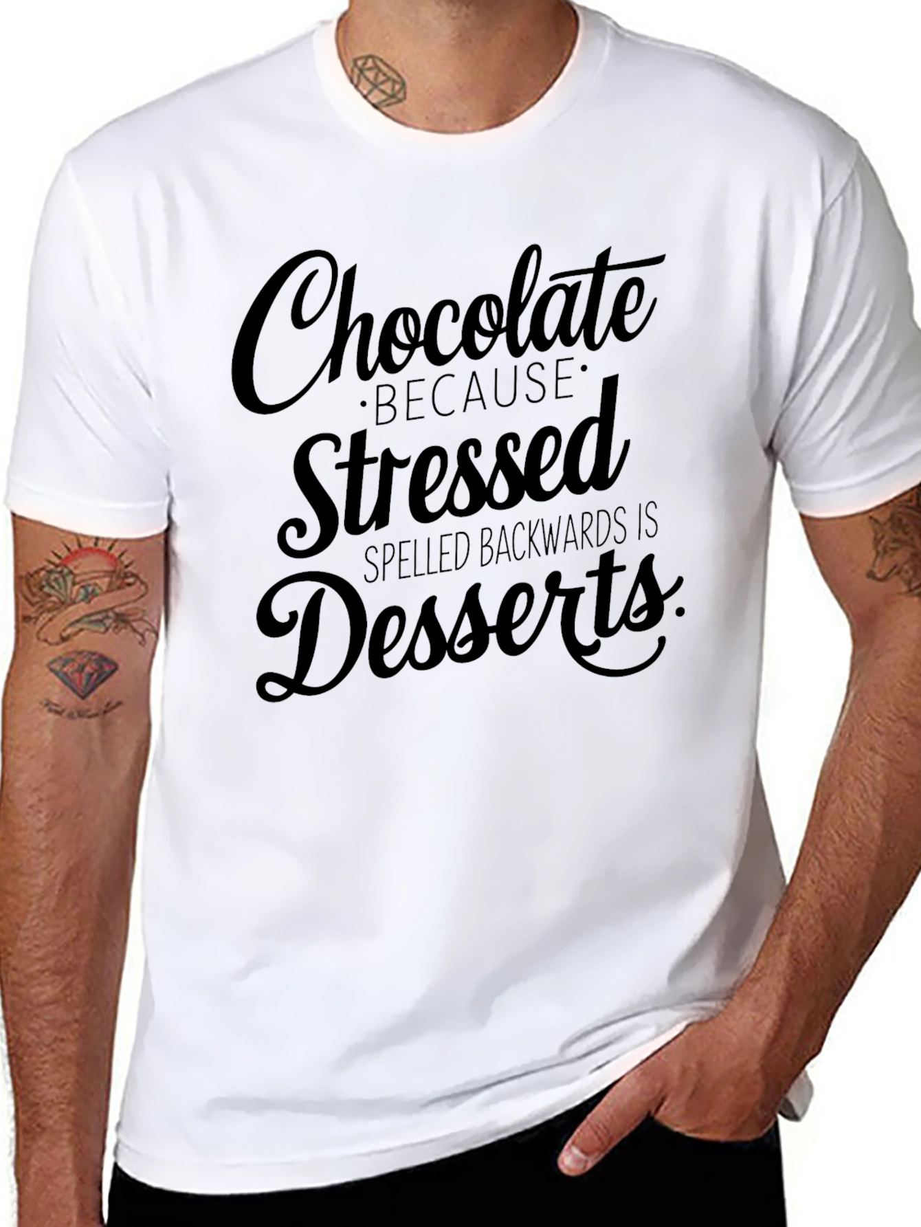 Black Chocolate Stressed Backwards T-Shirt view 8