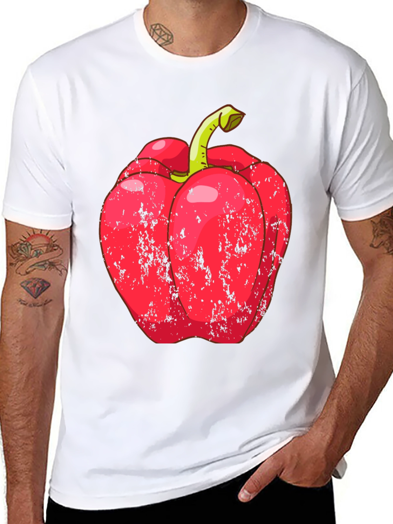 Black Red Pepper Graphic Tee - Unique Foodie Fashion view 8
