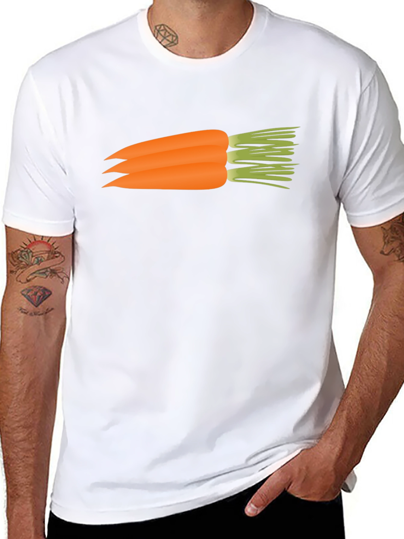 Black Carrot Graphic Black T-Shirt - Funny Veggie Tee view 8