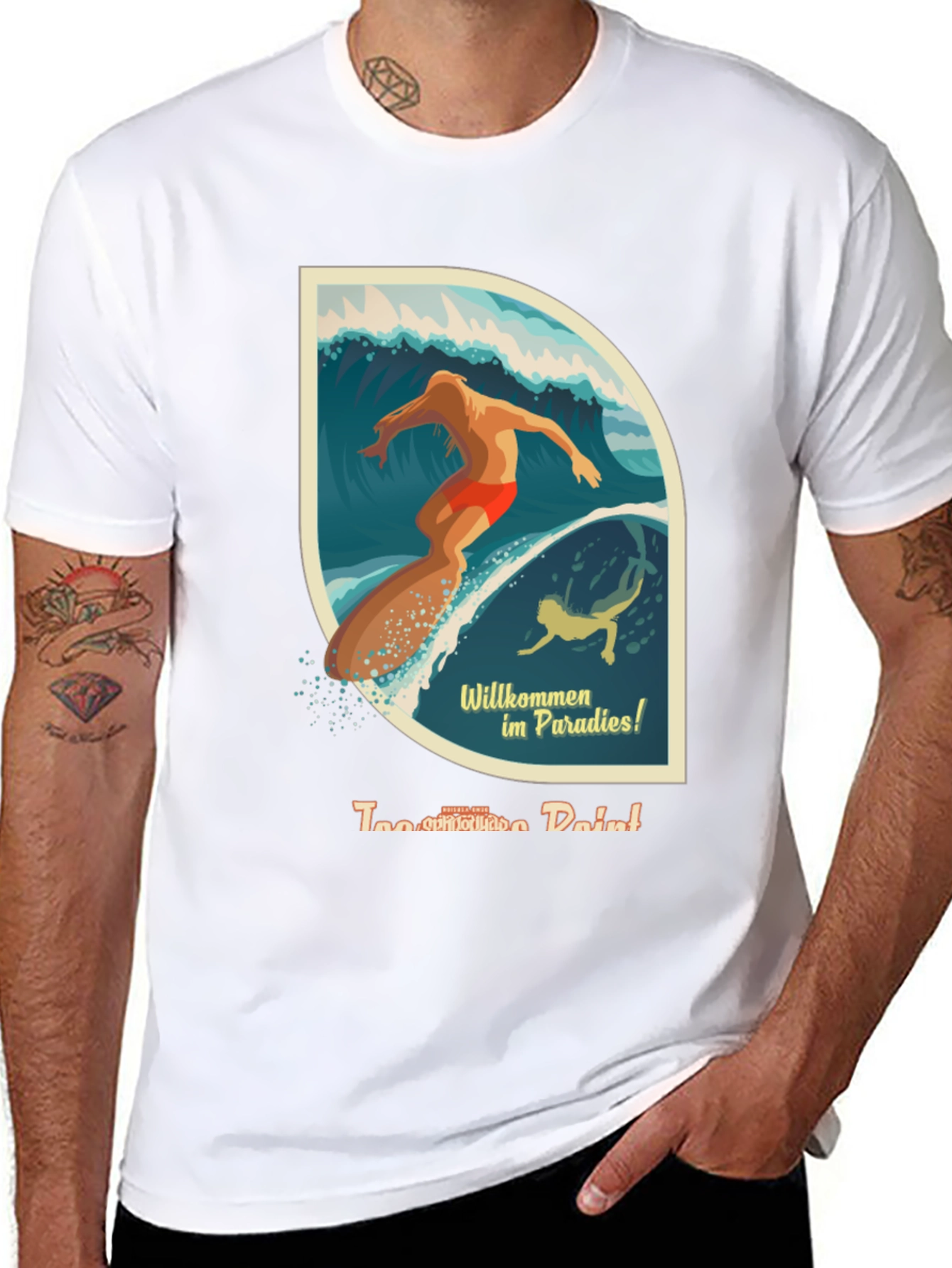 Surfer Paradise Graphic T-Shirt - Cool Vintage Style - 8