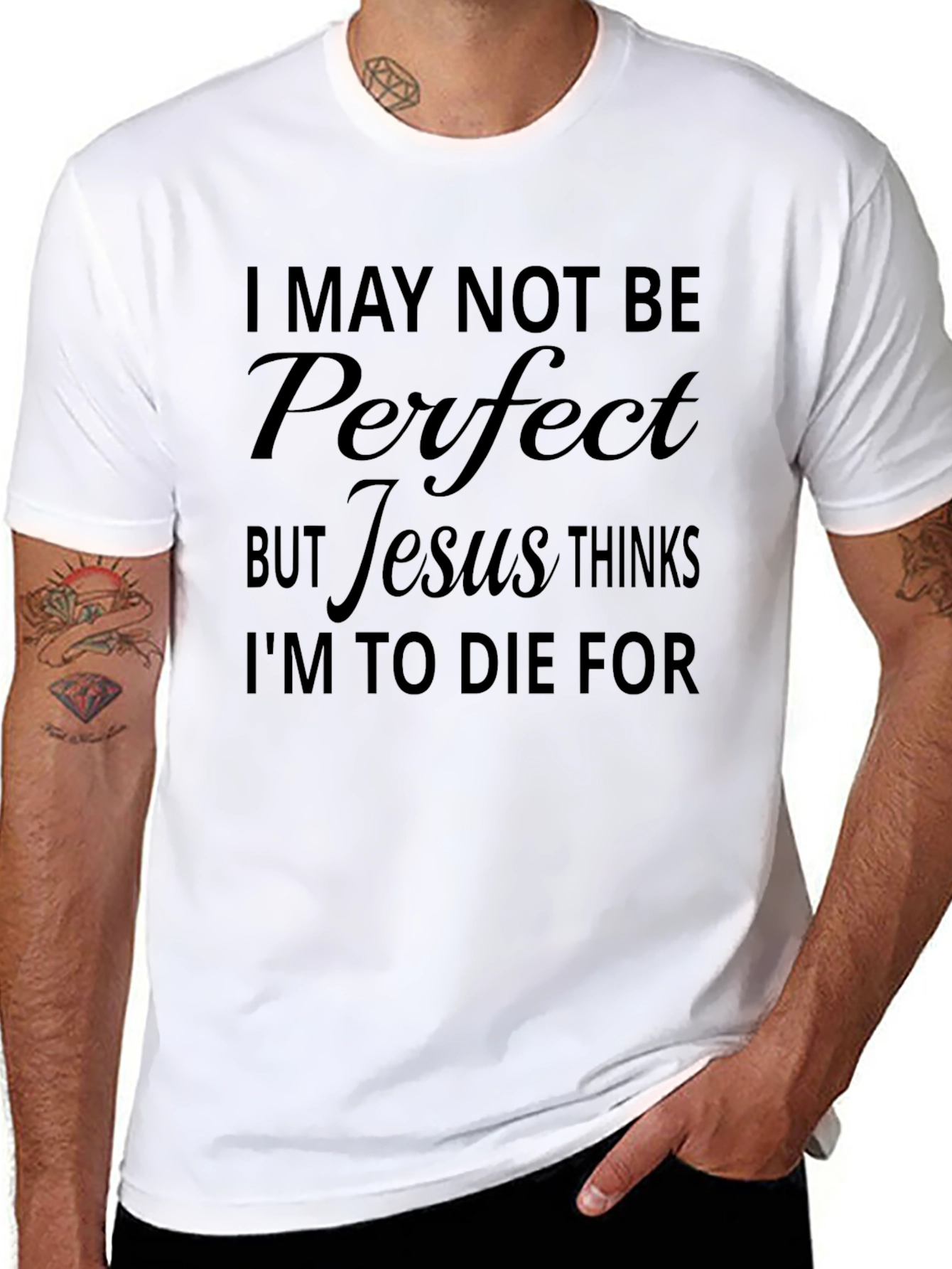 Black Jesus Thinks I'm to Die For T-Shirt view 8