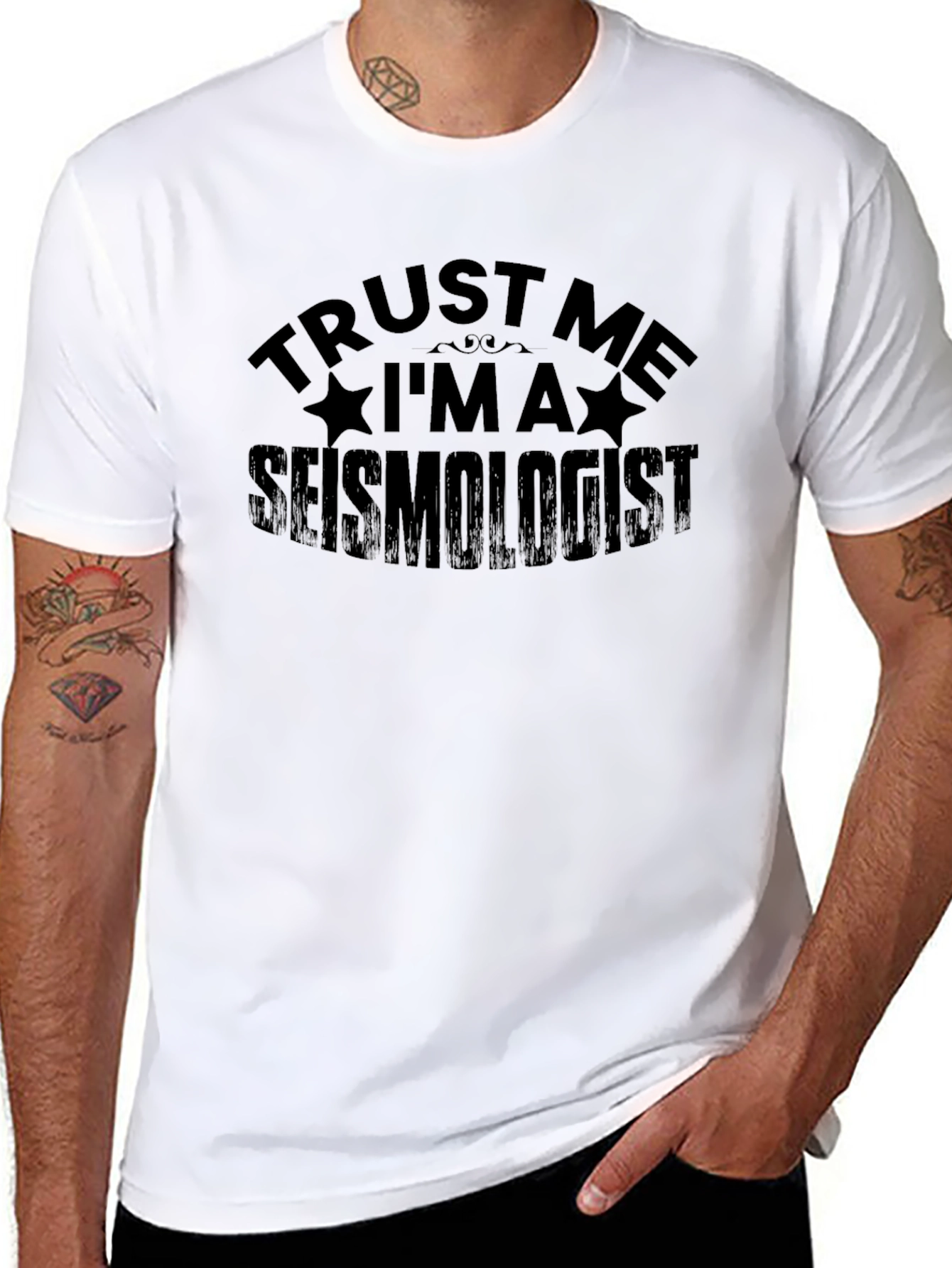 Trust Me I'm A Seismologist Black T-Shirt - 8